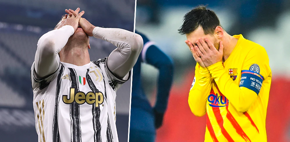 Cristiano Ronaldo und Lionel Messi leiden.