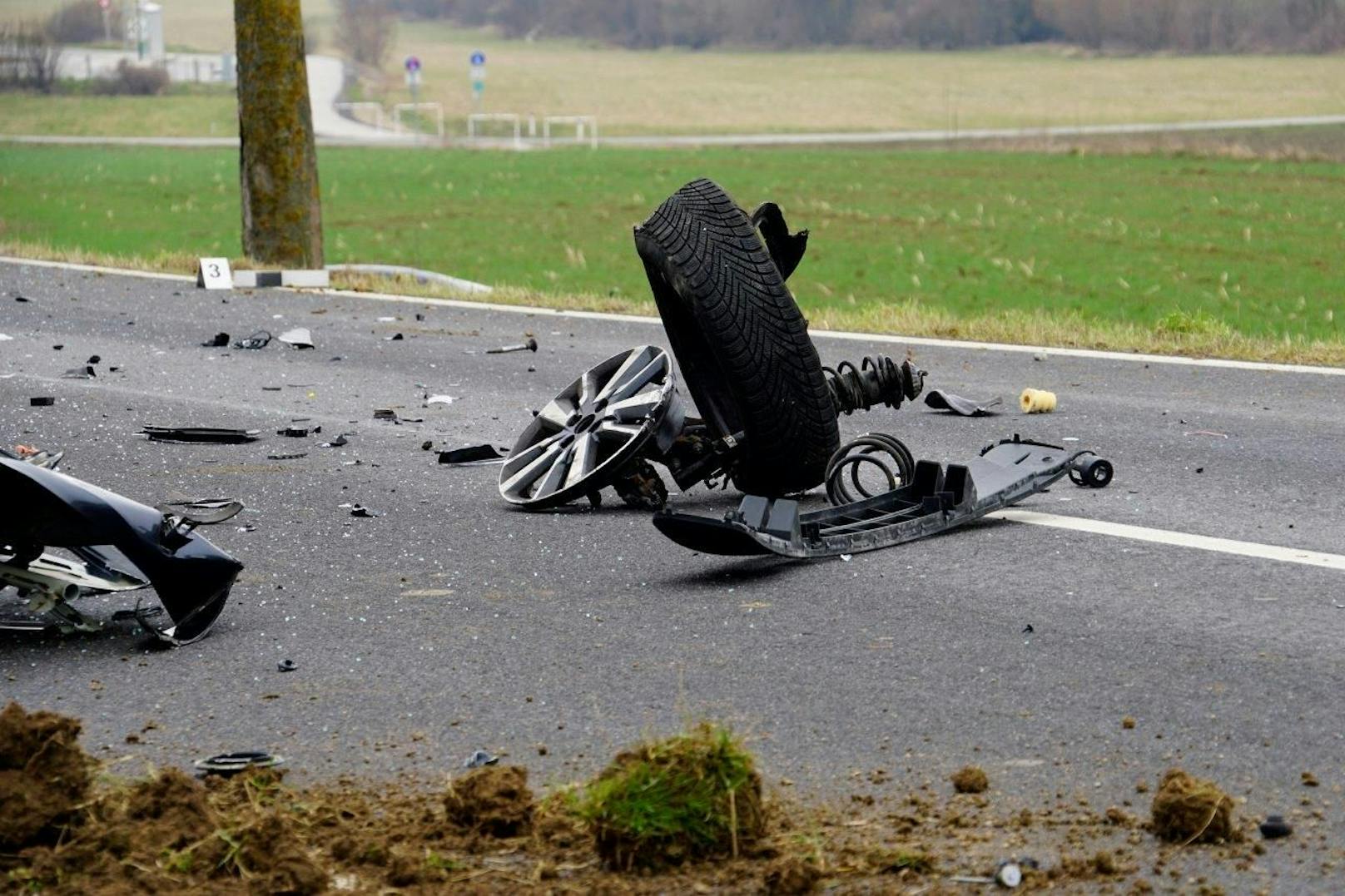 Bei dem schweren Verkehrsunfall bei Kilb gab es zwei Verletzte.