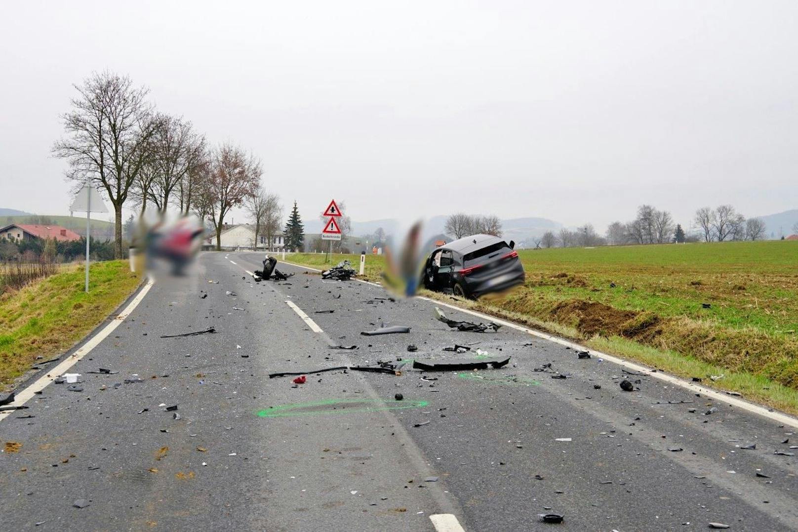 Bei dem schweren Verkehrsunfall bei Kilb gab es zwei Verletzte.