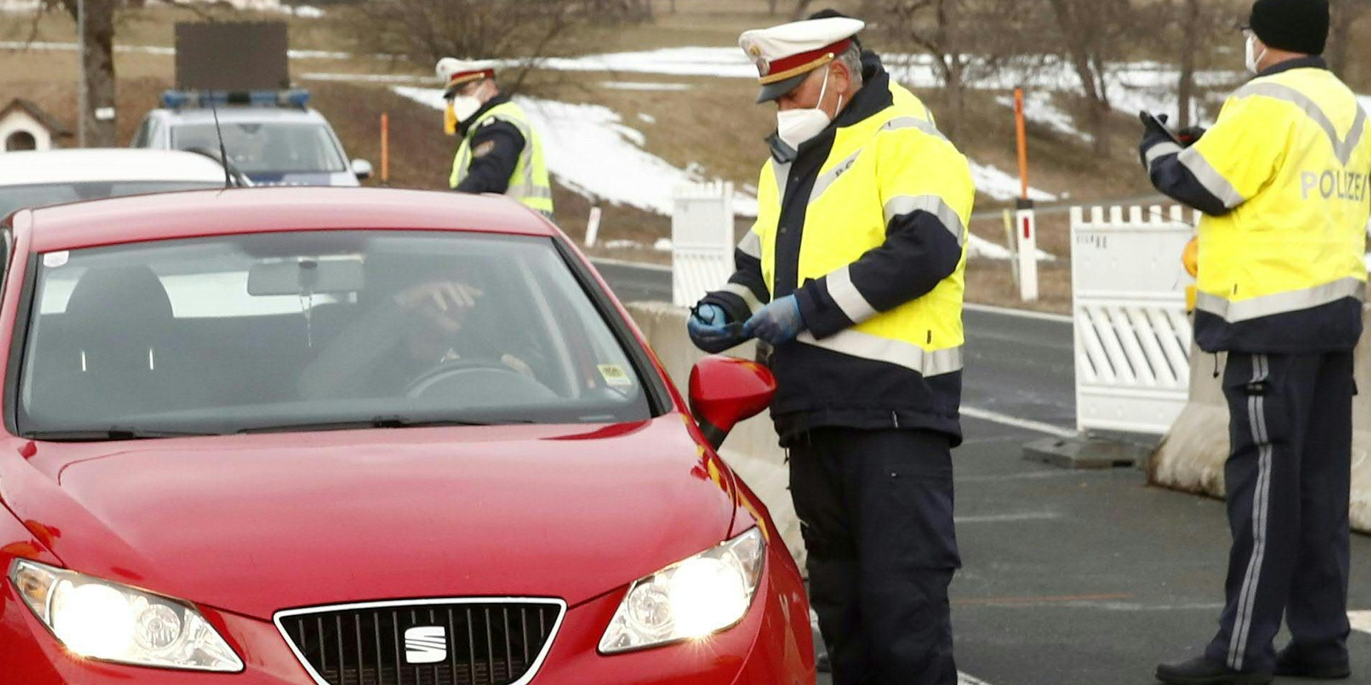 Kontrollen am Dienstag, 9. März 2021, im Rahmen des Starts der Ausreisekontrollen im Bezirk Hermagor in St. Stefan im Gailtal.