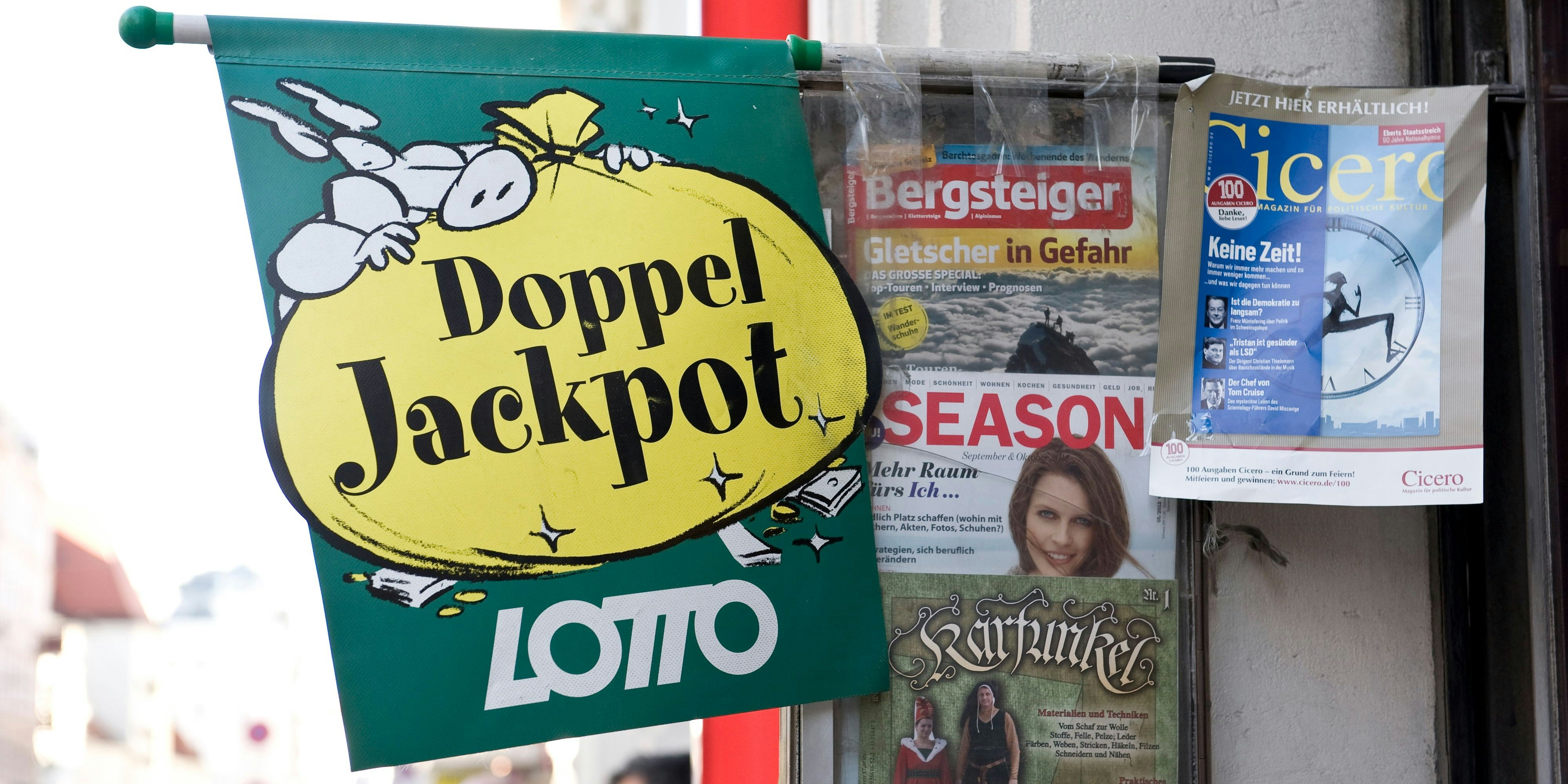 Es wartet ein Doppeljackpot im Lotto auf glückliche Gewinner