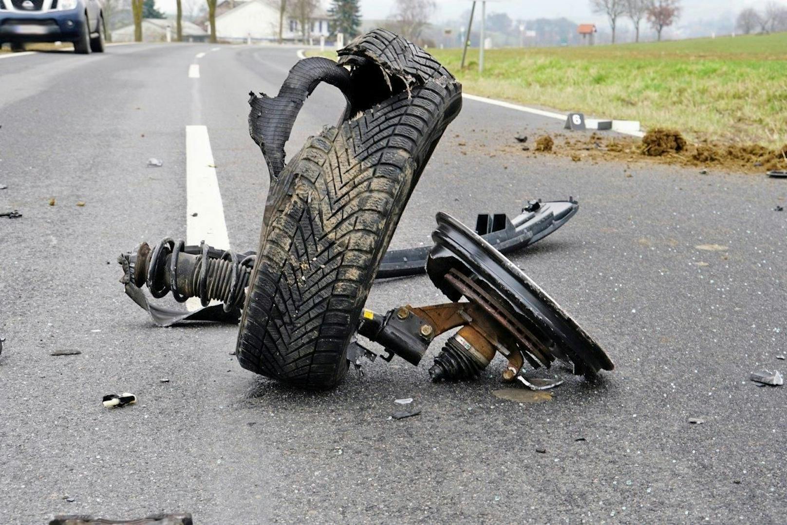 Bei dem schweren Verkehrsunfall bei Kilb gab es zwei Verletzte.