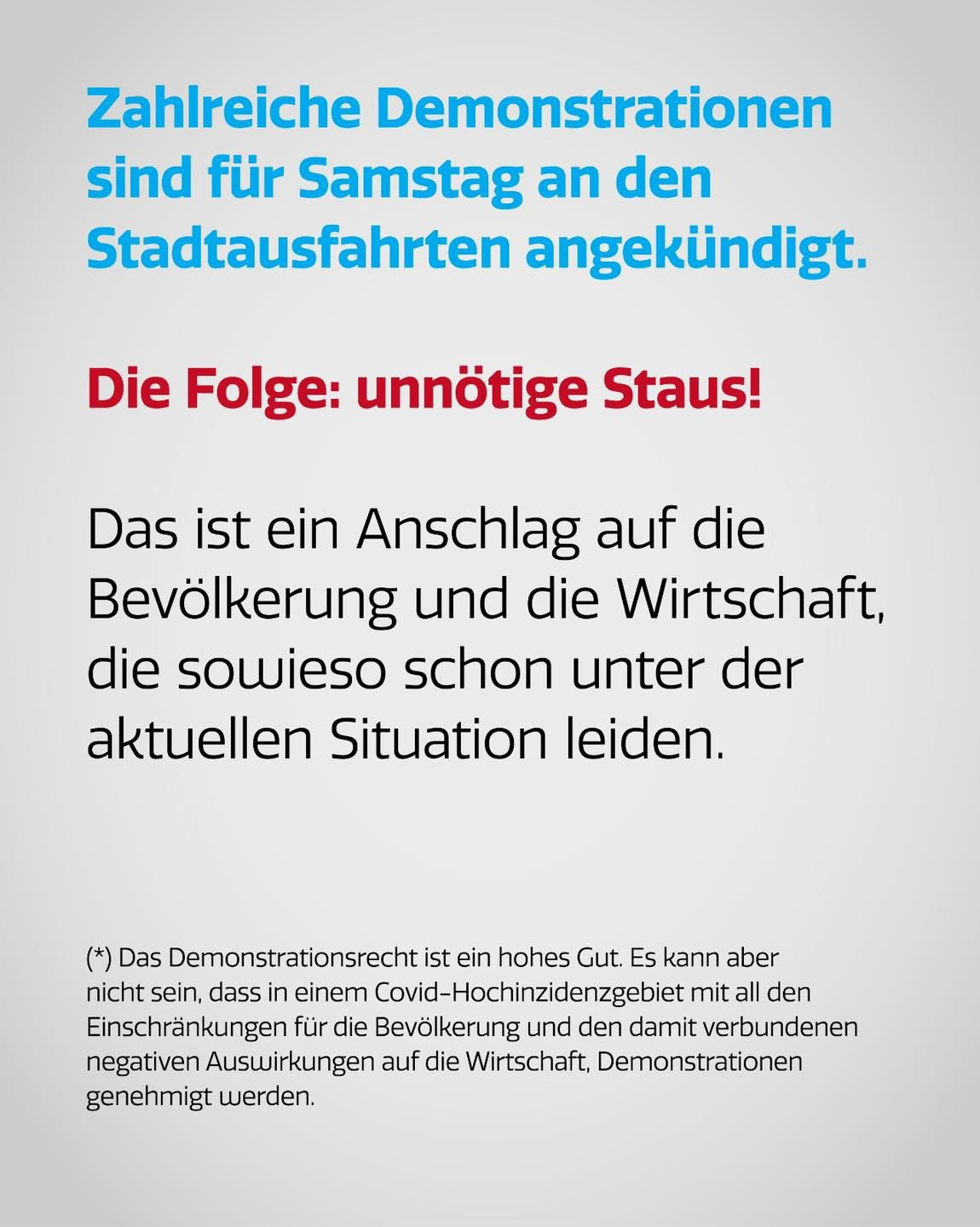 Bürgermeister Schneeberger hält nichts von den angekündigten Demos.