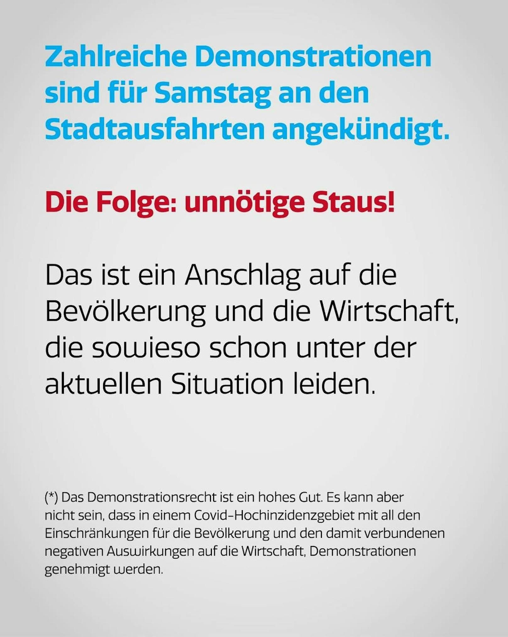 Bürgermeister Schneeberger hält nichts von den angekündigten Demos.