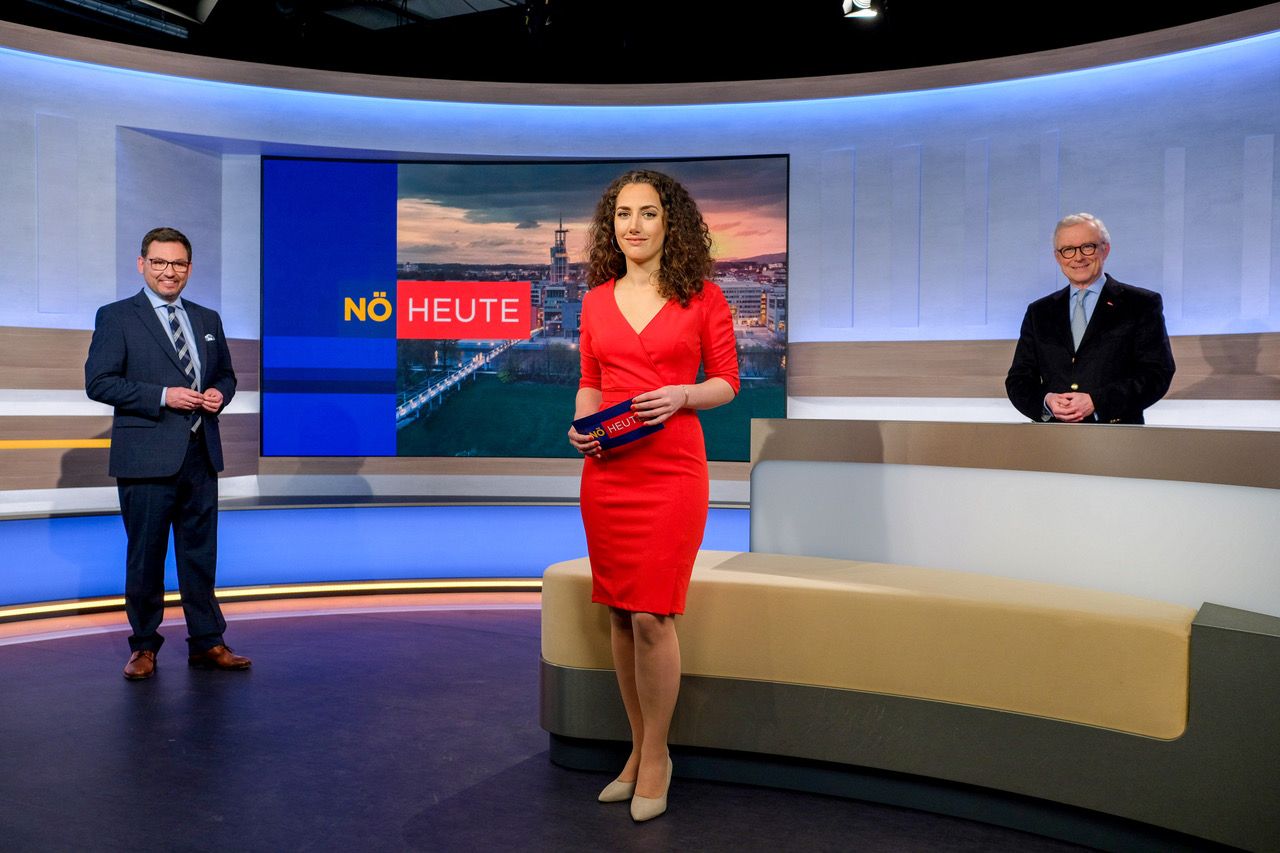 Robert Ziegler, Katharina Sunk, ORF-Landesdirektor Norbert Gollinger.  