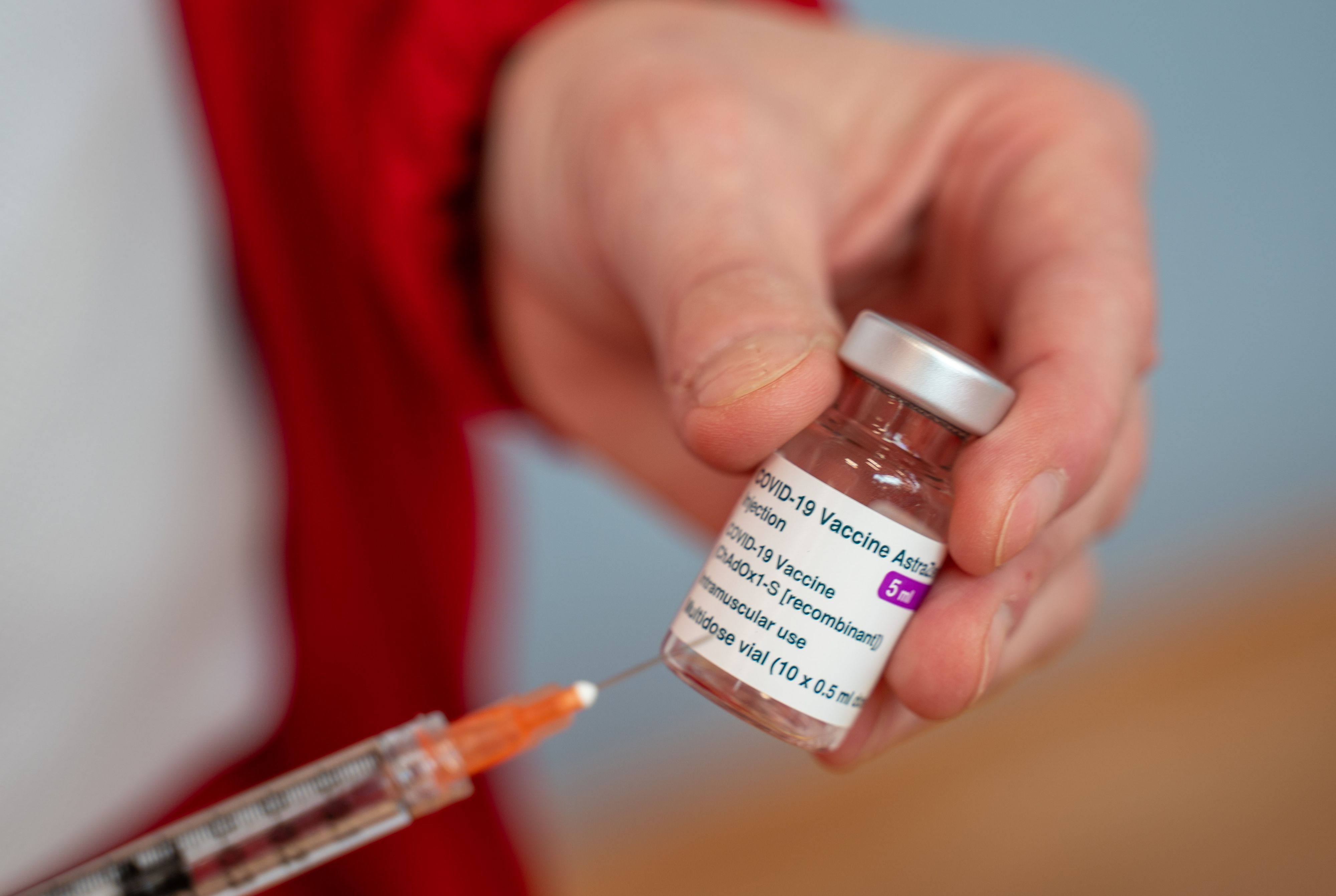 AstraZeneca-Impfstoff in der Impfstraße in Ried im Innkreis.