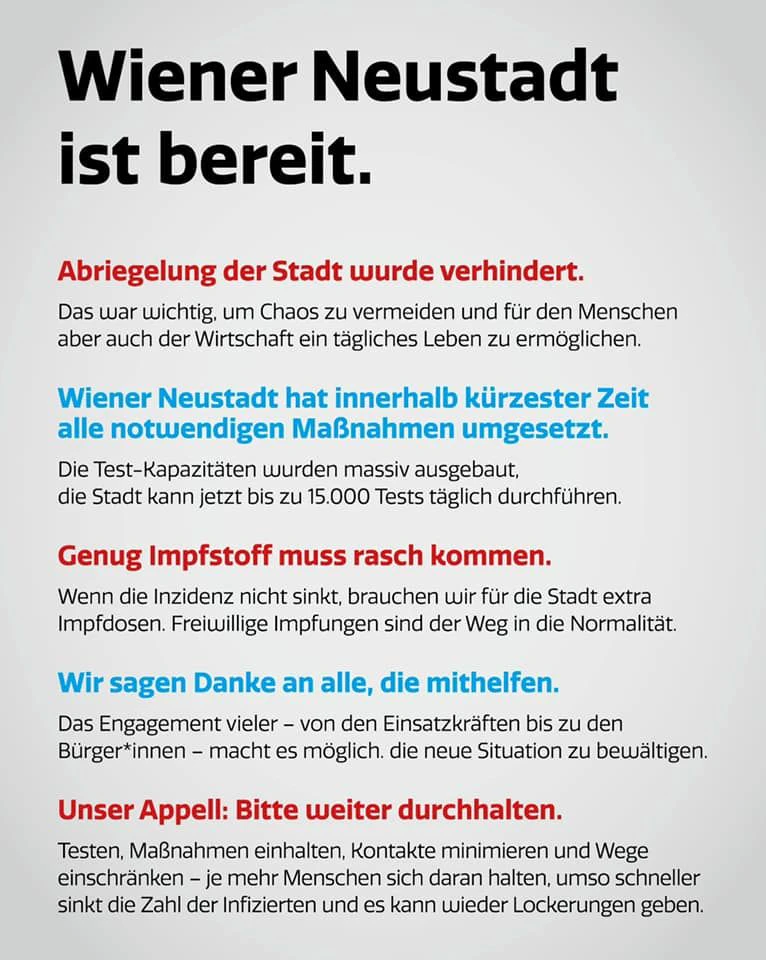 VP-Bürgermeister Klaus Schneeberger appelliert an seine Bürger. 