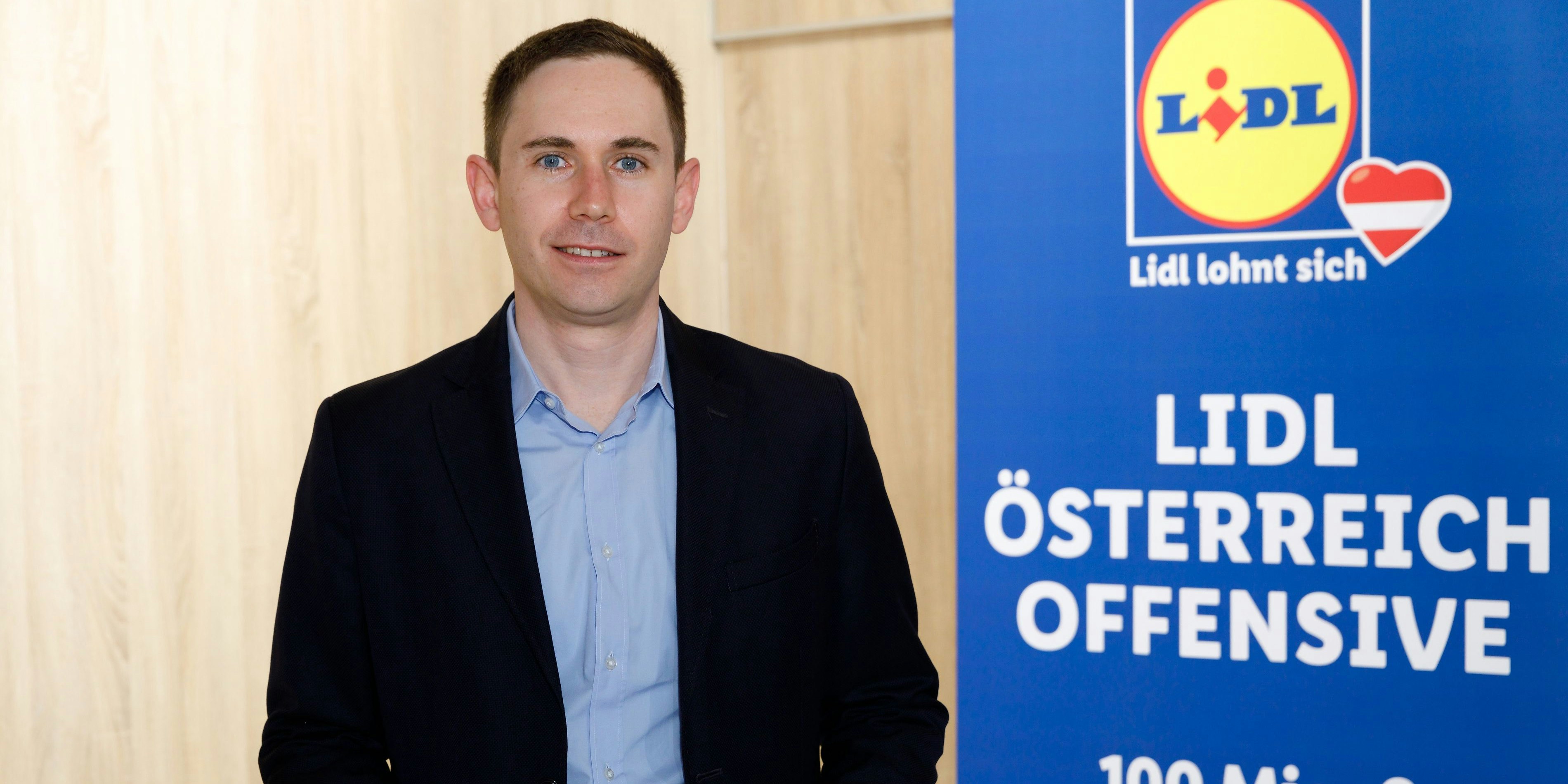 Im Vorjahr konnte Lidl Österreich seinen Umsatz um sieben Prozent auf über 1,47 Mrd. Euro netto steigern.&nbsp;(im Bild: Lidl Österreich Vorstandsvorsitzender Alessandro Wolf)