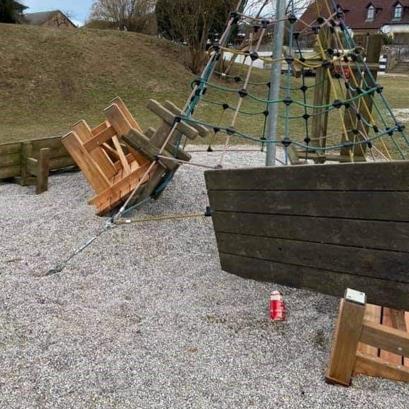 Ein Bild der Zerstörung bot sich den Landjugend-Mitgliedern.