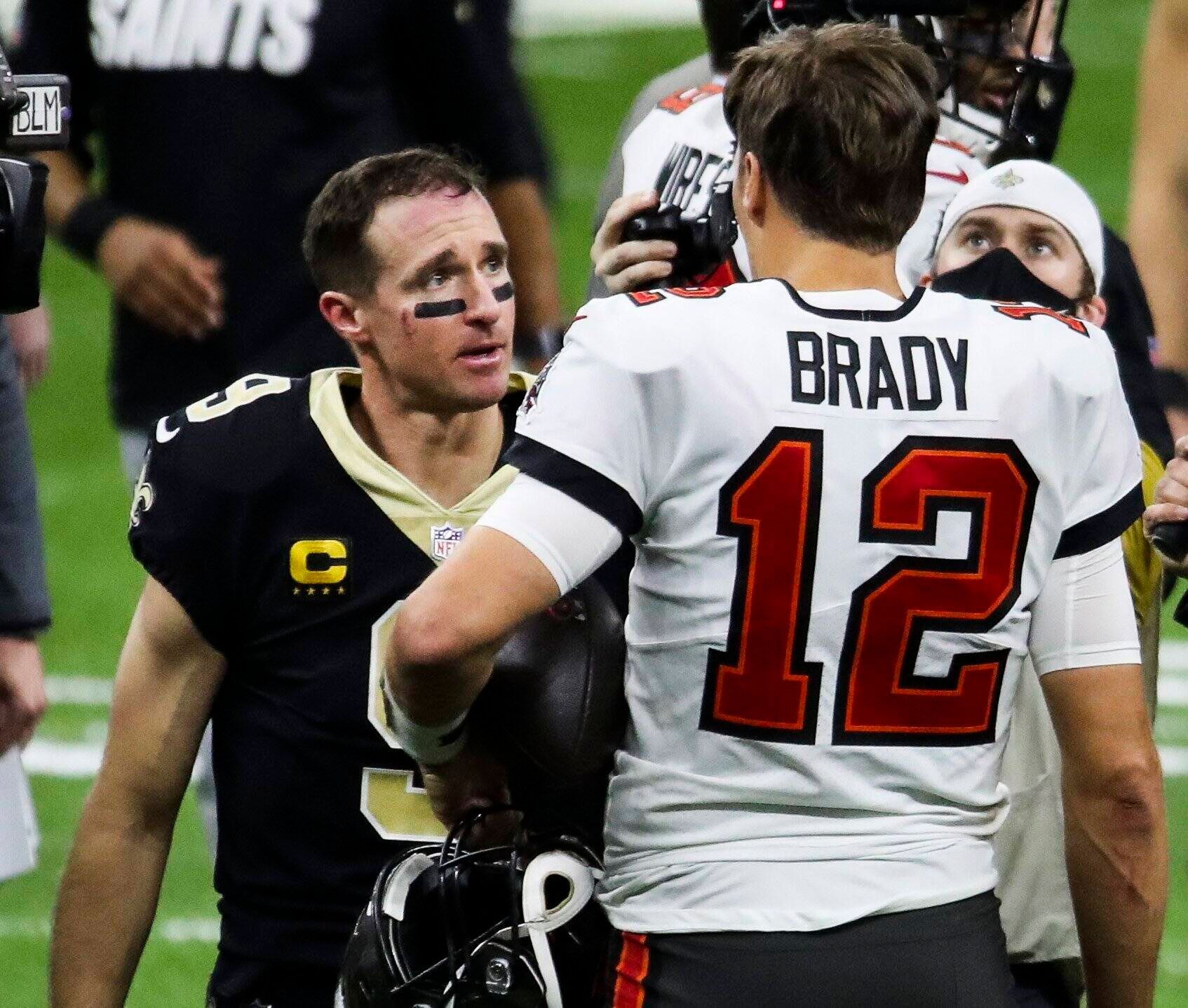 Drew Brees (l.) und Tom Brady