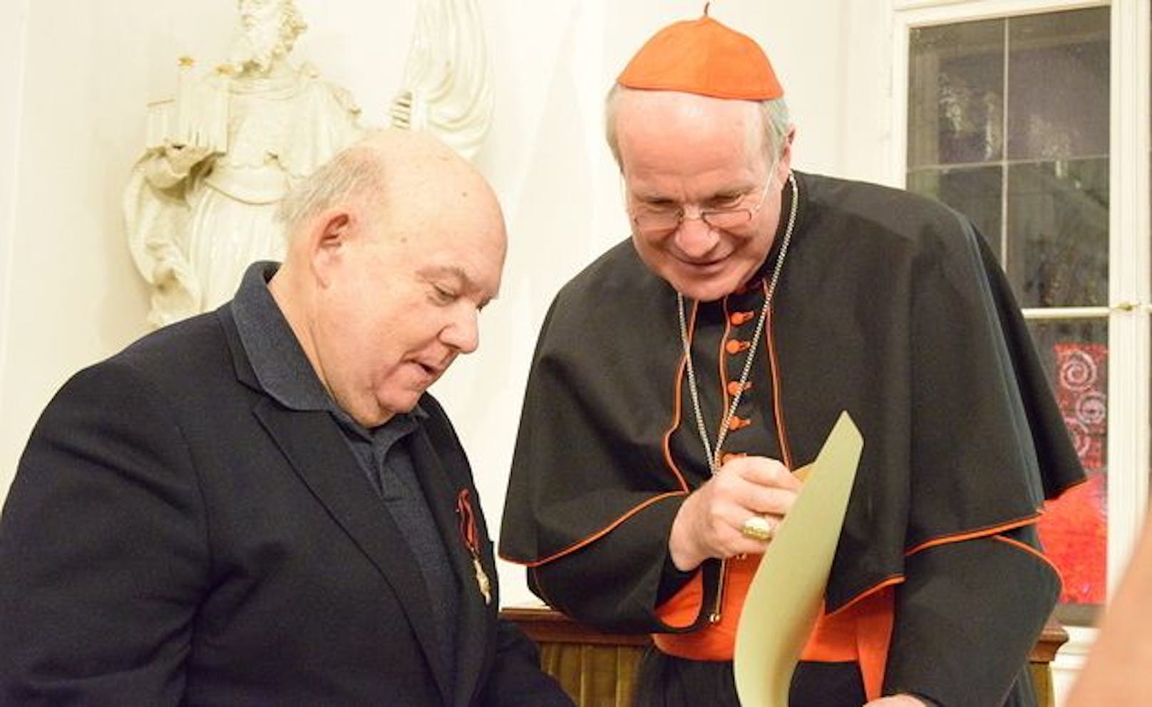 Piero Bordin mit Kardinal Christoph Schönborn