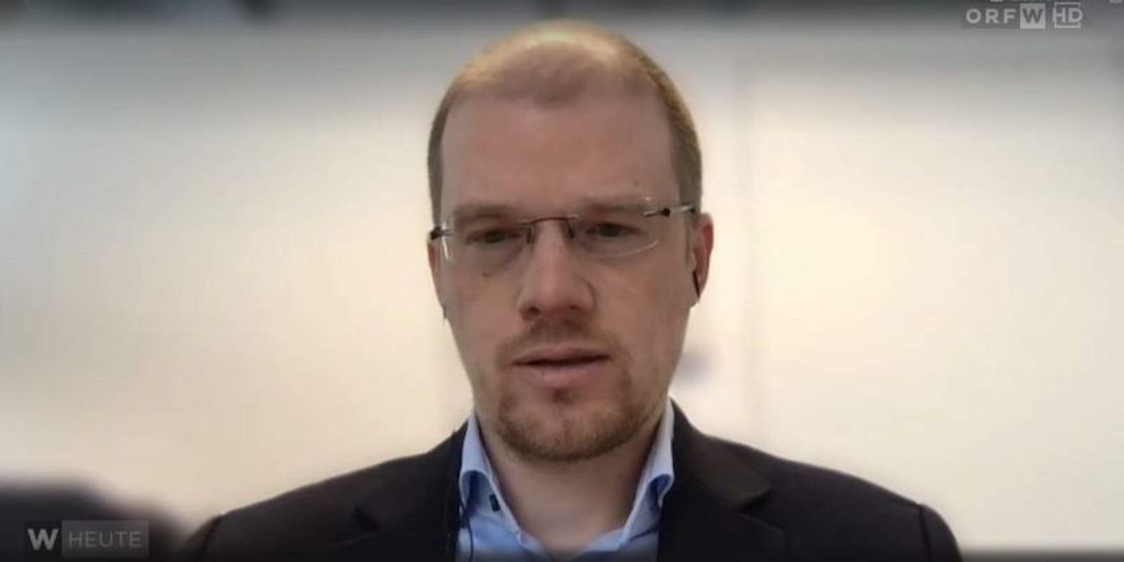 Regierungs-Experte und Virologe Andreas Bergthaler im ORF-Interview bei "Wien Heute"