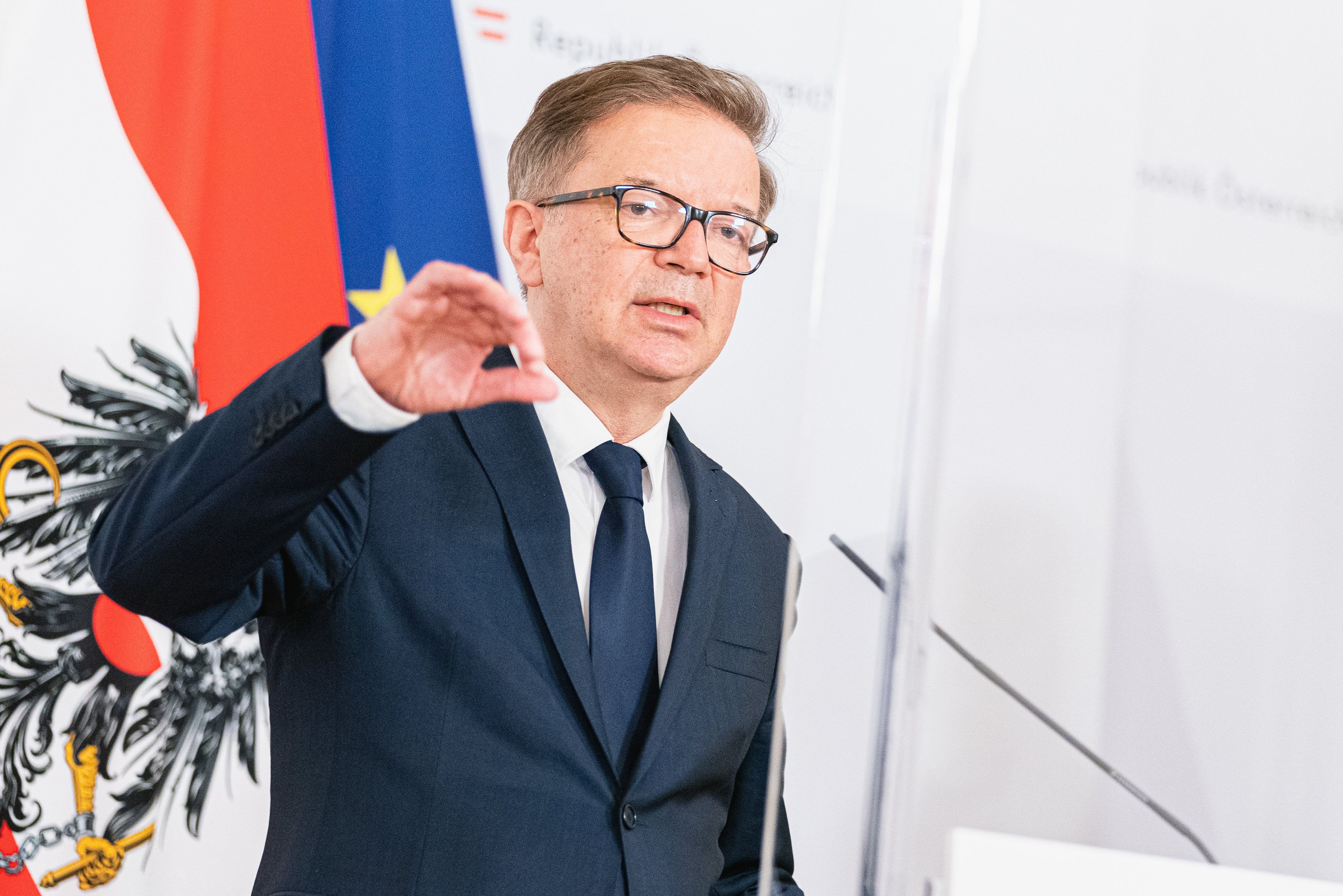 Gesundheitsminister Rudolf Anschober - hier bei einer Pressekonferenz am 1. März 2021