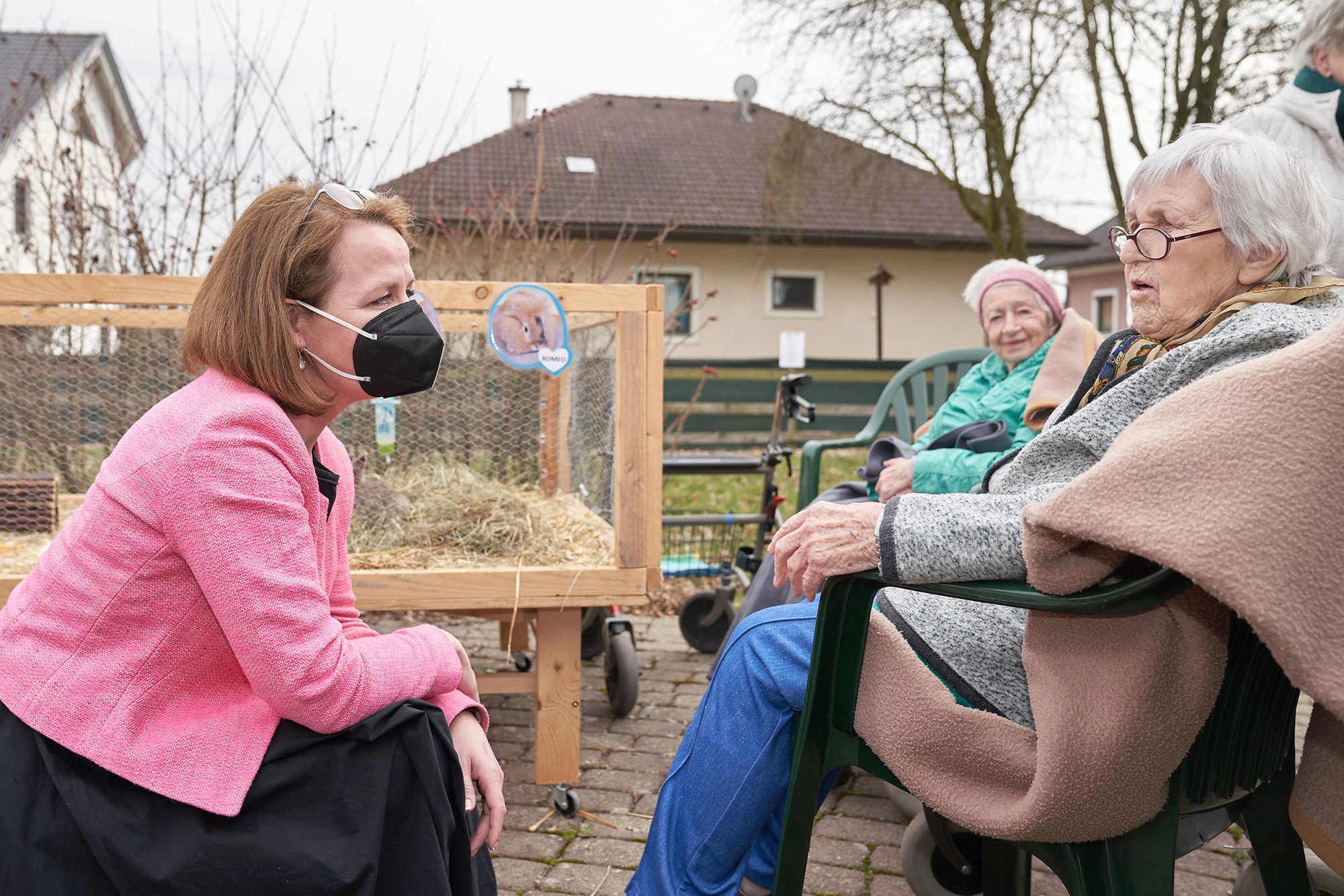 Die Landesrätin zu Besuch im PBZ Mank.