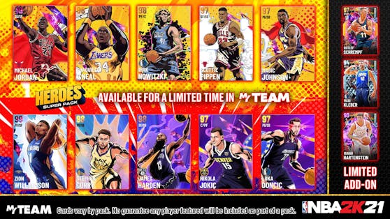 "NBA 2K21": Hero Super Pack mit deutschen NBA-Spielern.