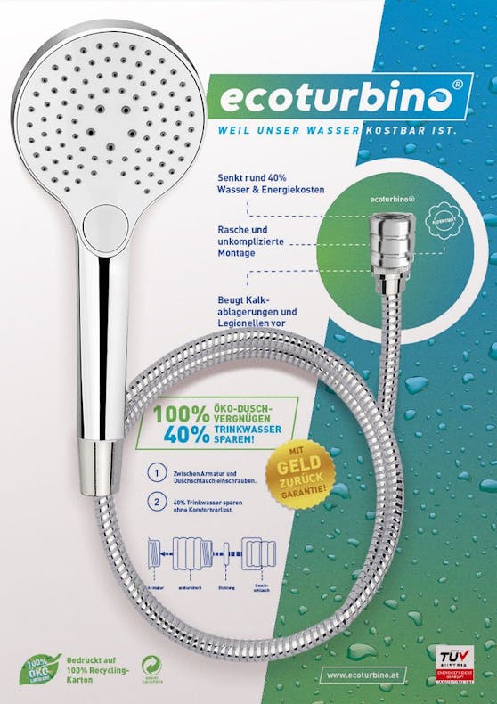 ECOTURBINO Wasserspar-Dusch-Set von Rabmer