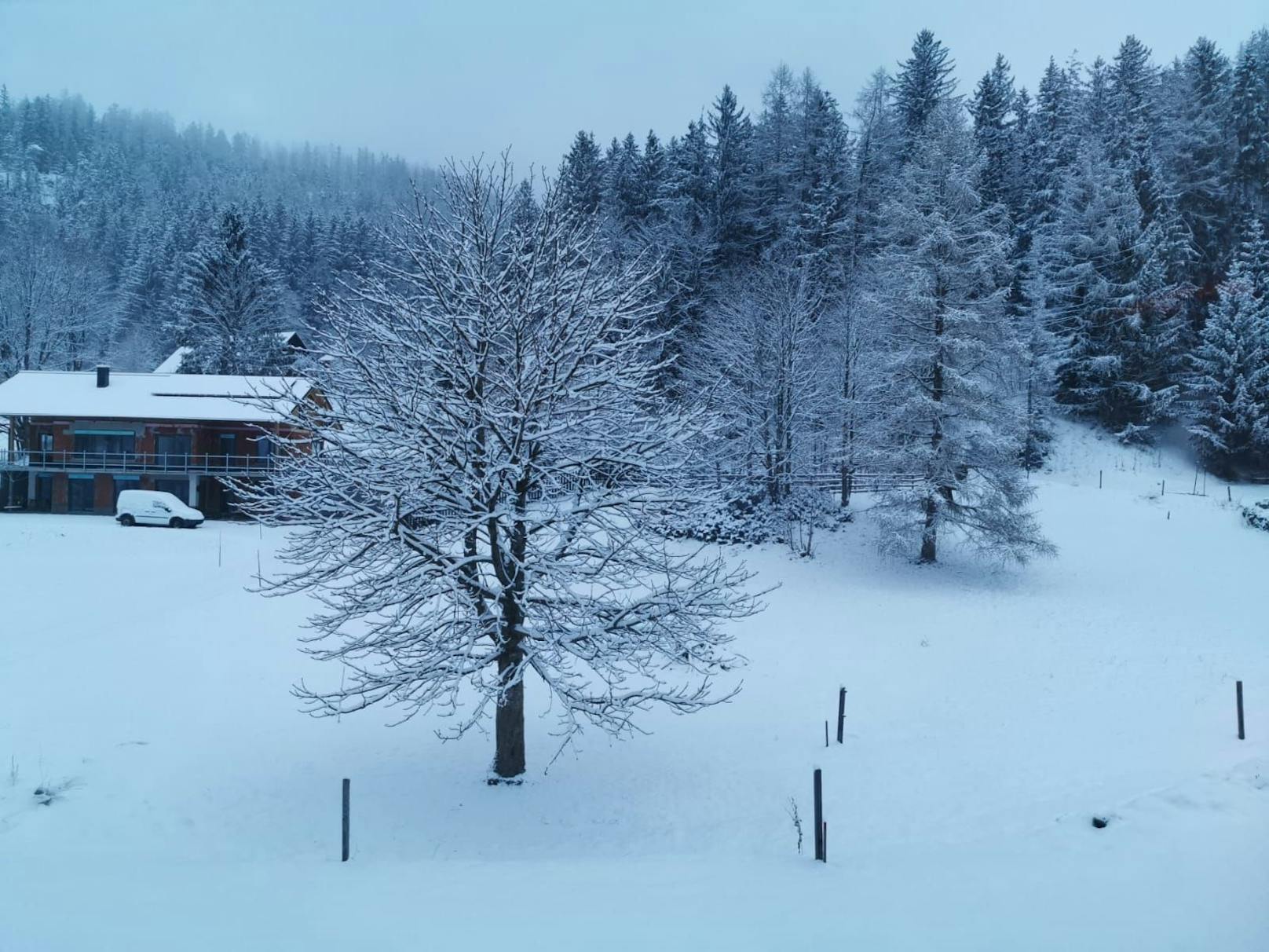 Wintereinbruch in Bad Mitterndorf (Steiermark)