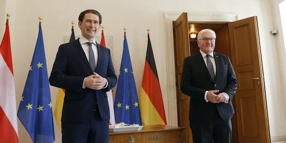 Bundeskanzler Sebastian Kurz auf Staatsbesuch in Berlin (im Bild mit dem deutschen Bundespräsidenten Frank-Walter Steinmeier, rechts)