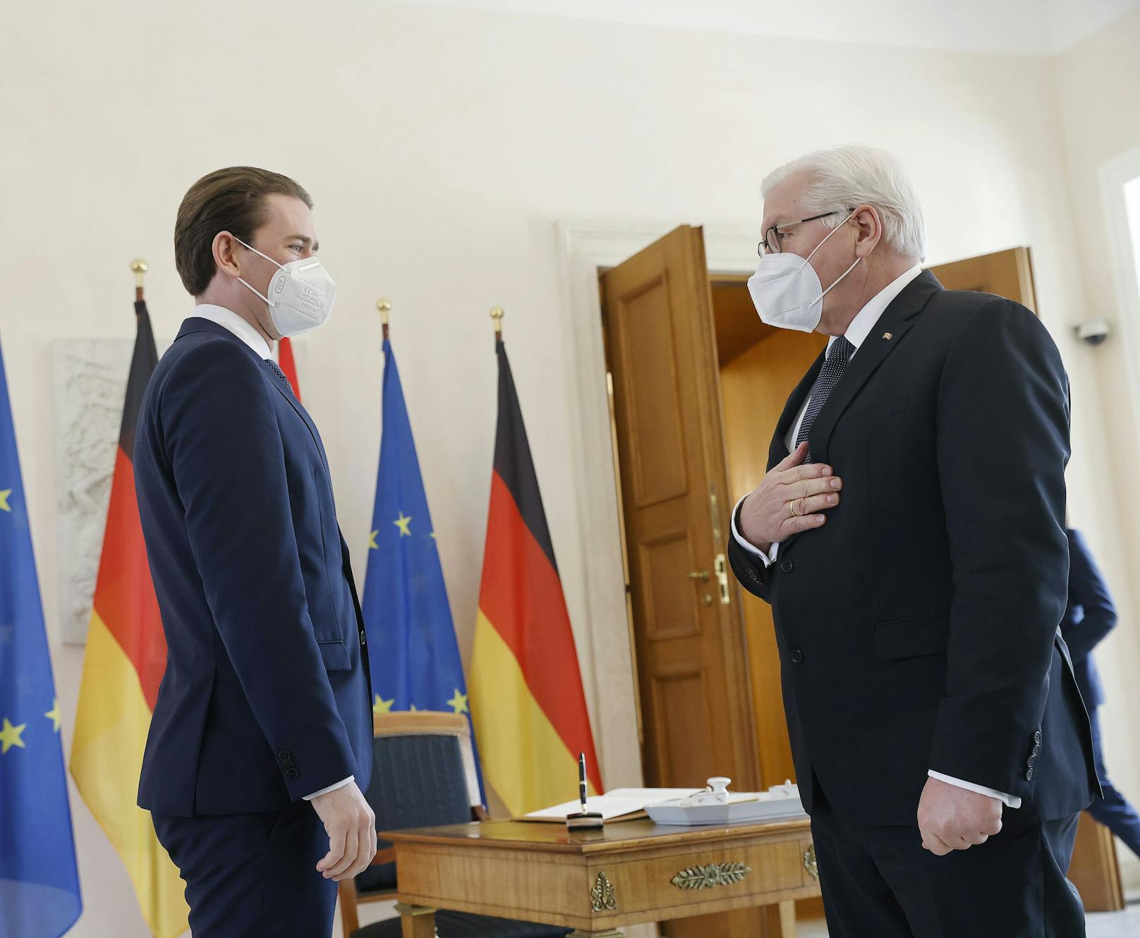 Sebastian Kurz mit dem deutschen Bundespräsidenten Frank-Walter Steinmeier