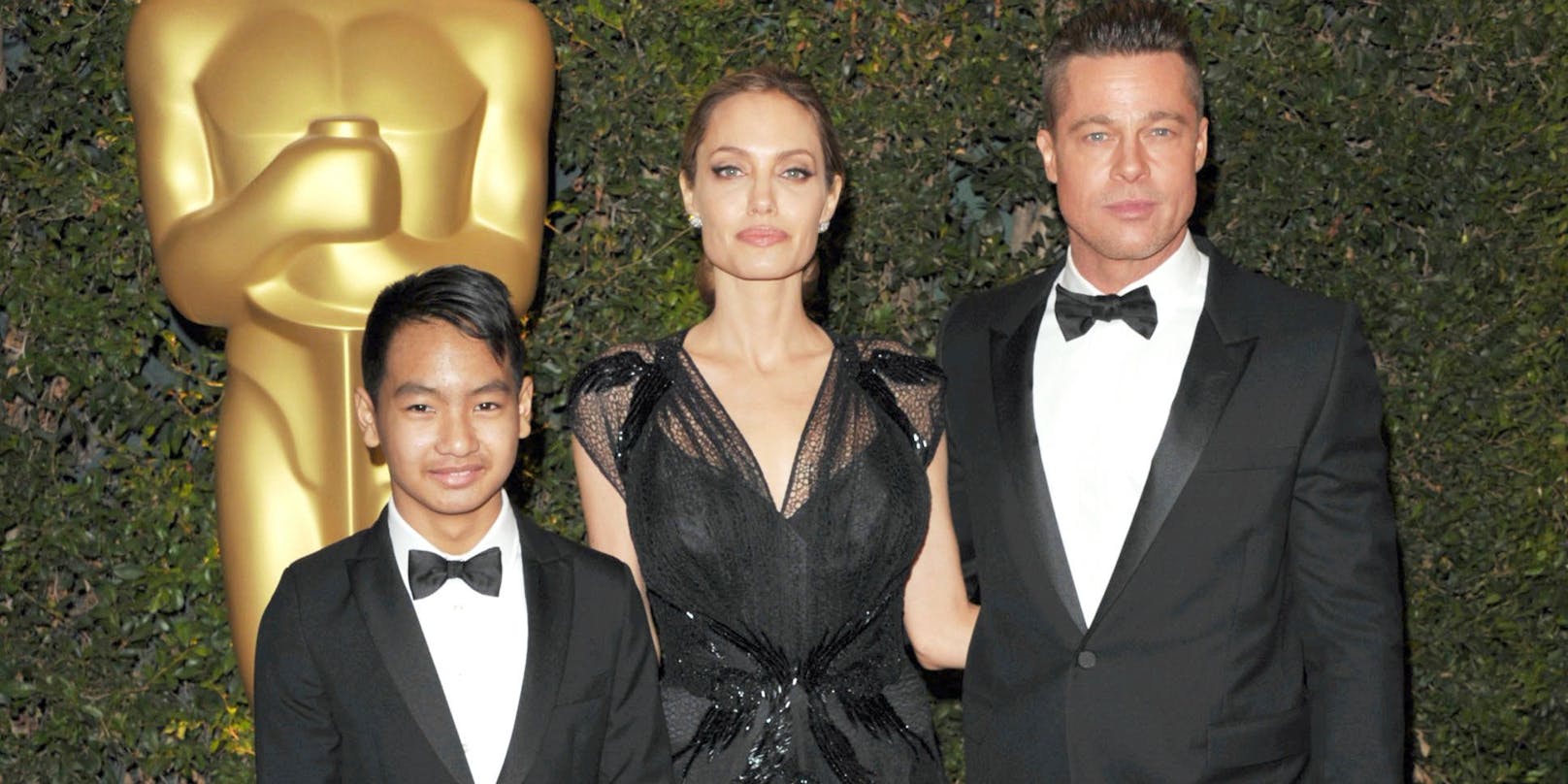 Damals noch eine glückliche Familie: Maddox, Angelina Jolie und Brad Pitt im Jahr 2013 auf dem Roten Teppich.