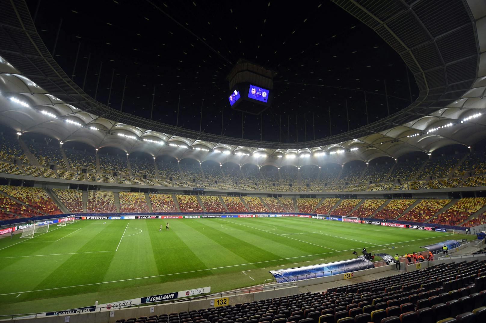 Das Nationalstadion in Bukarest. 