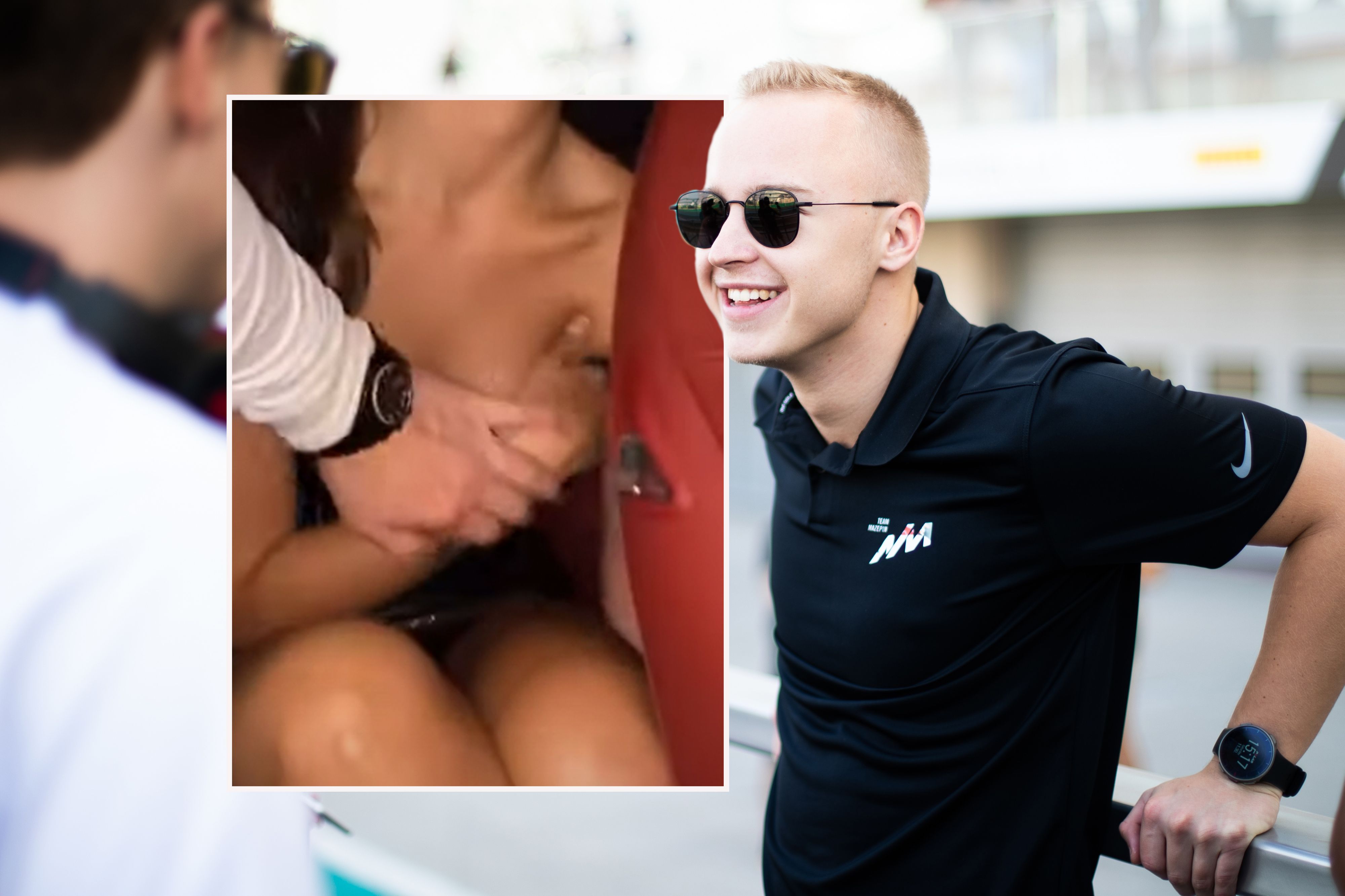 Nikita Mazepin (r.) stellte sich mit einem Video-Eklat den Formel-1-Fans vor.
