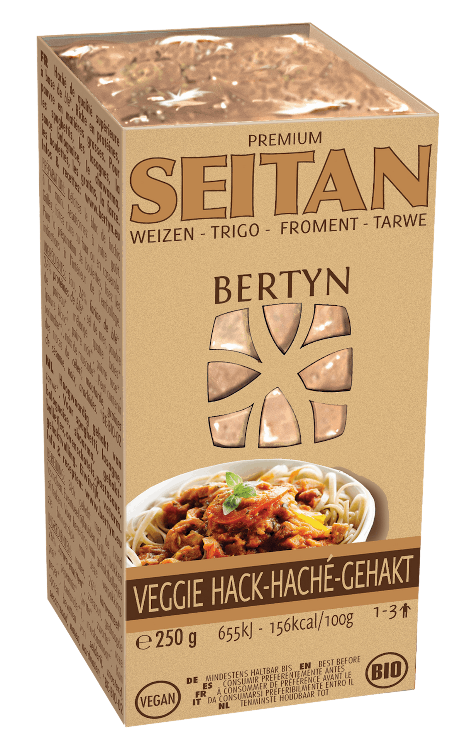 "Premium Seitan Veggie Hack" von Beryn (5 Euro/200 g)