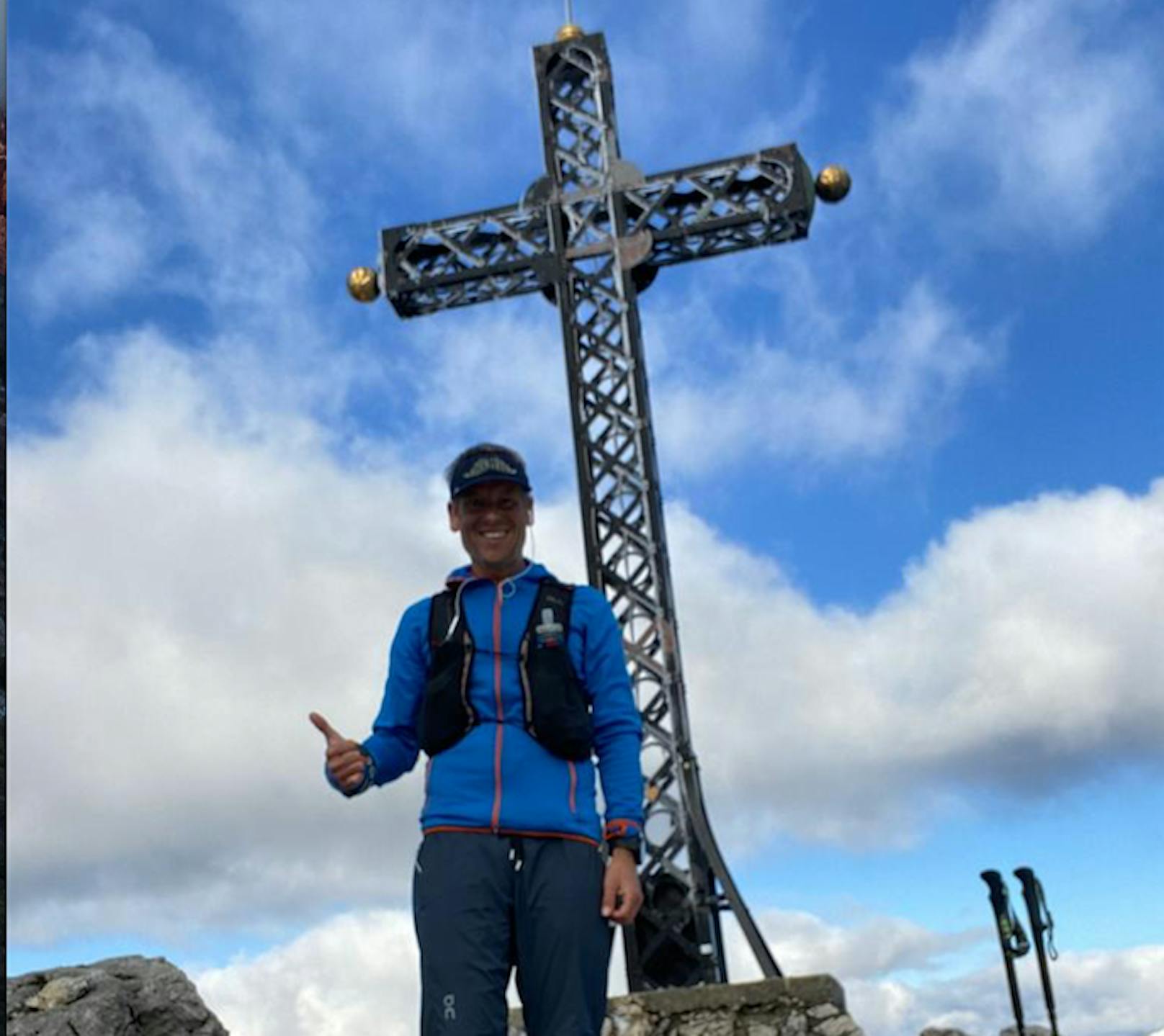 57 Mal in einem Monat stand der 43-Jährige vor dem Gipfelkreuz auf der Katrin.