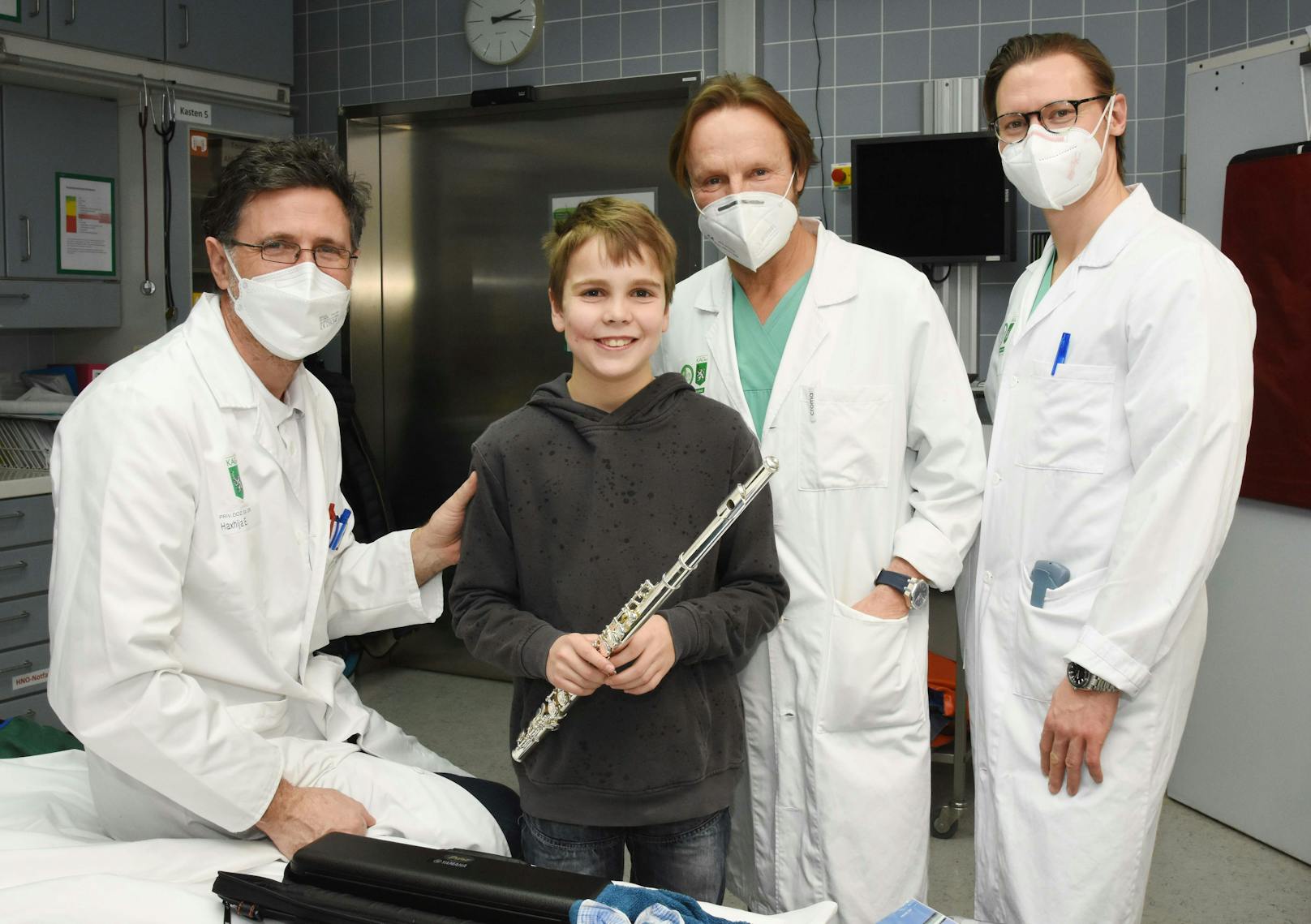 Alessio (10) bedankte sich bei seinen Ärzten.