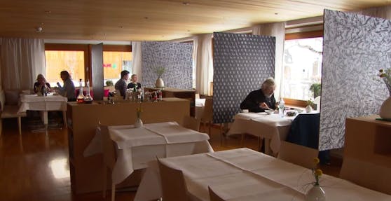 Im Biohotel Schwanen Bizau wurden Trennwände aufgestellt.