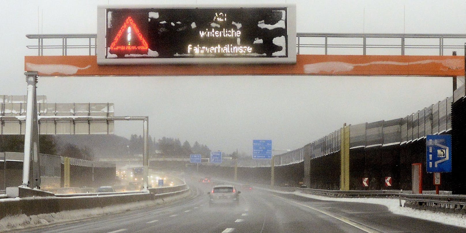 Die Wiener Außenring Autobahn (A21) ist gesperrt