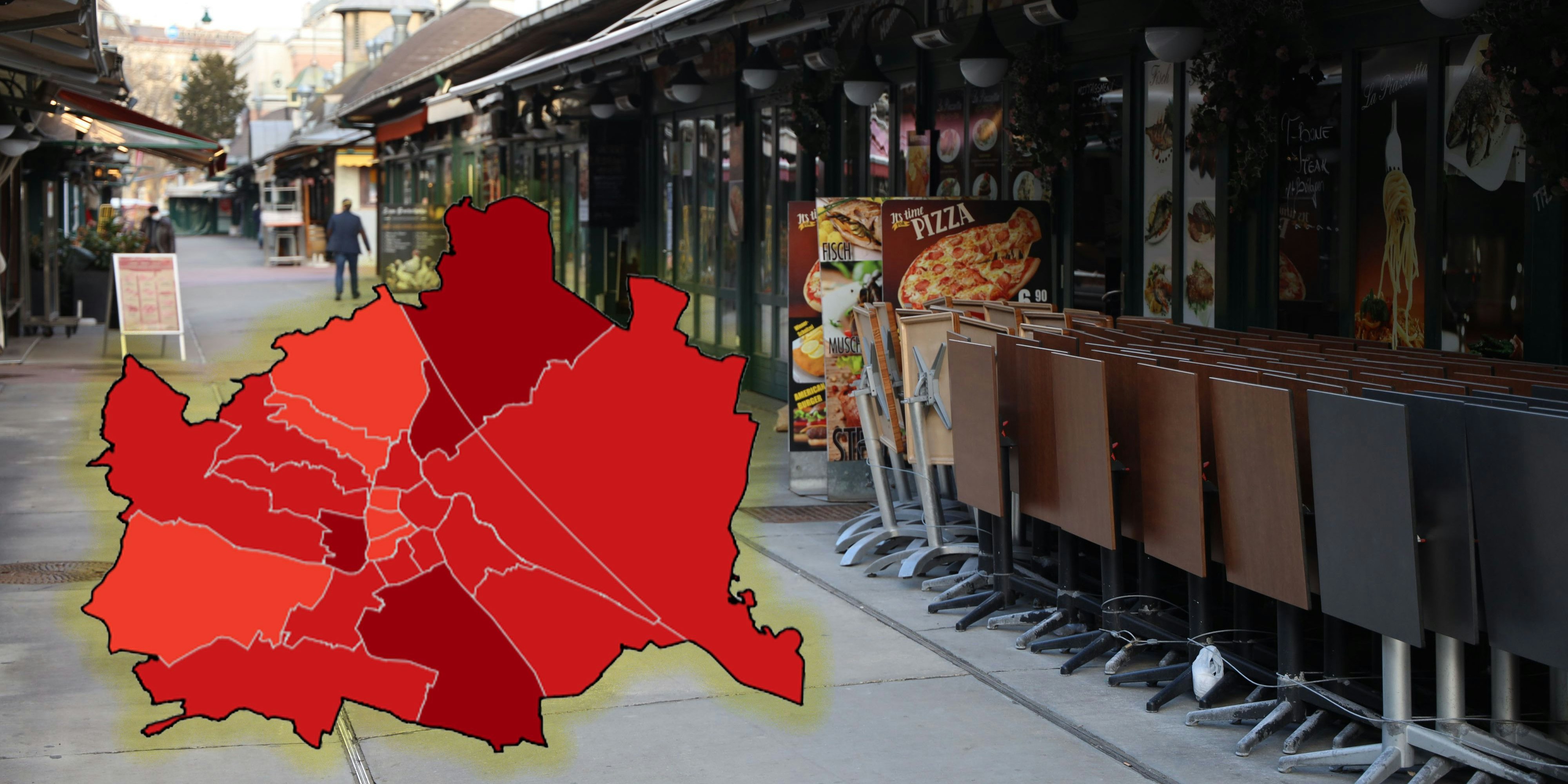 Die Corona-Inzidenzen für die Wiener Bezirke