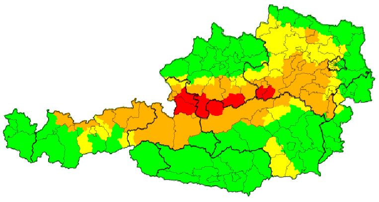 Aktuelle Wetter-Lage in Österreich
