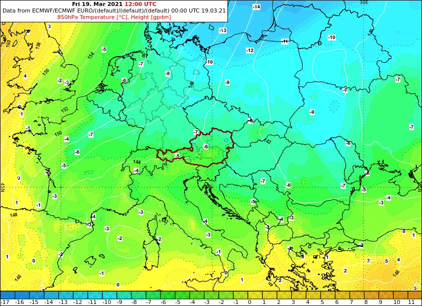 Noch kältere Luftmassen erfassen am Samstag Österreich