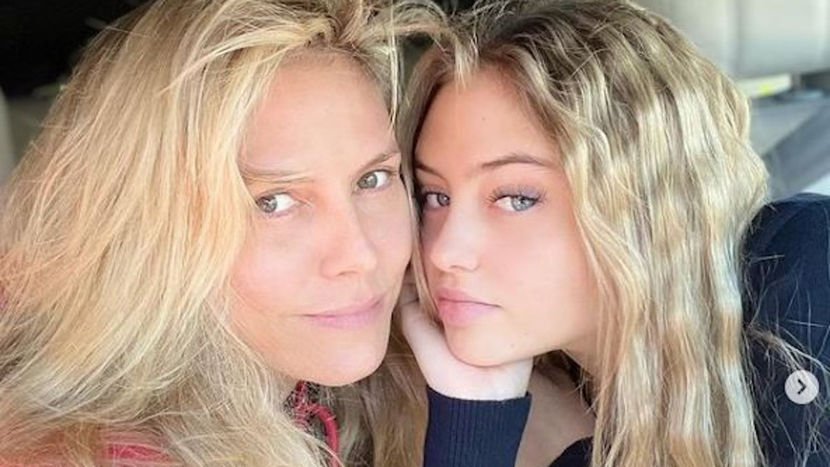<strong>Heidi Klum</strong> und ihre Tochter haben keine Hemmungen sich auch mal ohne Make-Up und Insta-Filter zu zeigen. Nun bewies Leni Mut zur Farbe - siehe weiter unten.