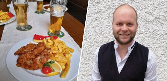 Schnitzel und Bier. Das gab's für Johannes Meyer (32) aus Ried in einem Braugasthof in Bregenz.