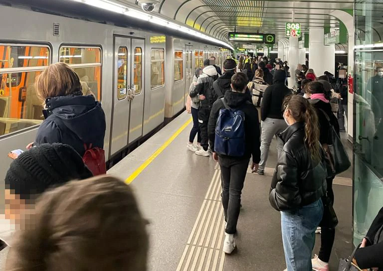 Die U4 konnte am Schwedenplatz nicht fahren.