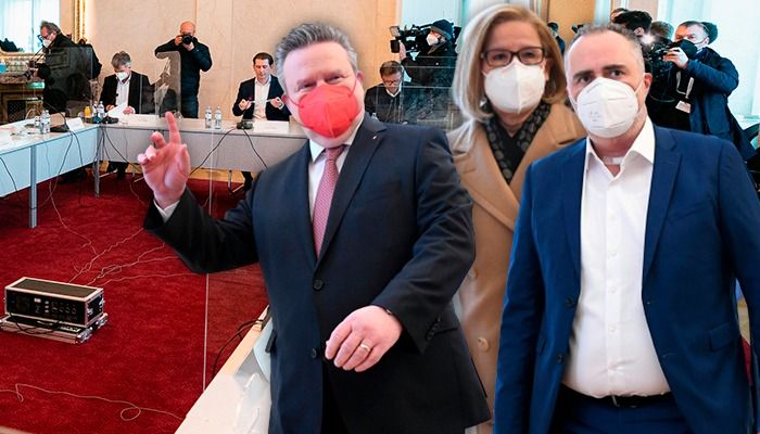 Michael Ludwig, Hanni Mikl-Leitner und Hans Peter Doskozil sind im Krisengespräch.