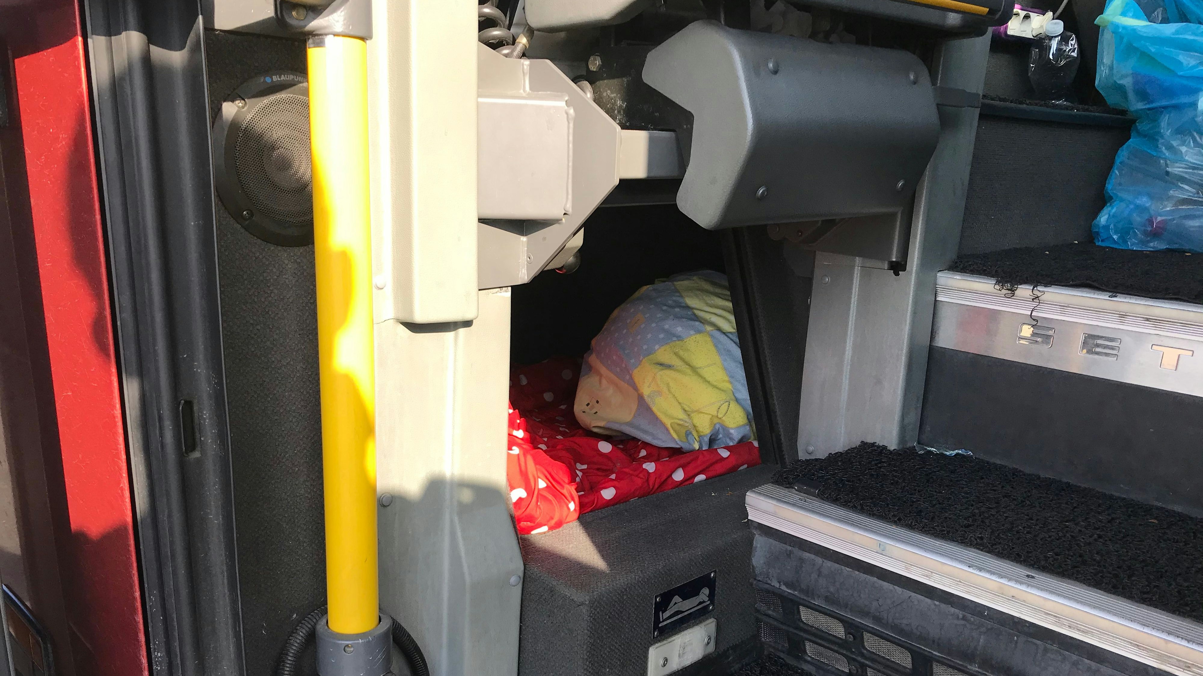 In dieser winzigen Koje schliefen die Ersatzfahrer