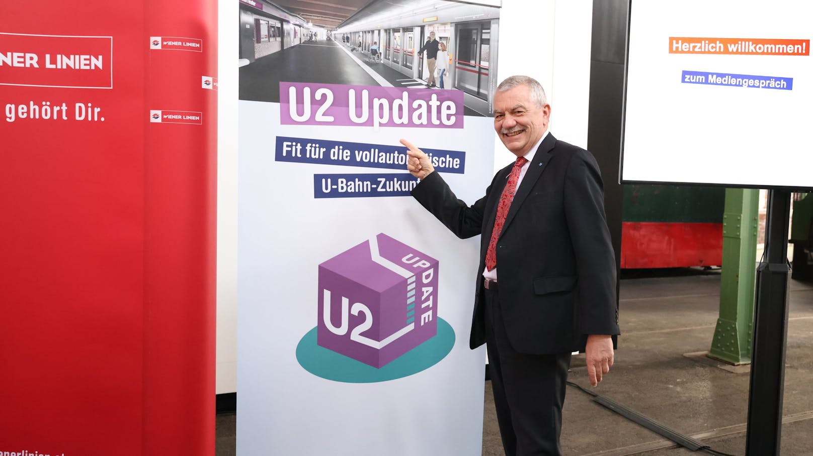 Öffi-Chef Günter Steinbauer erklärt U2/U5-Ausbau in Wien. 