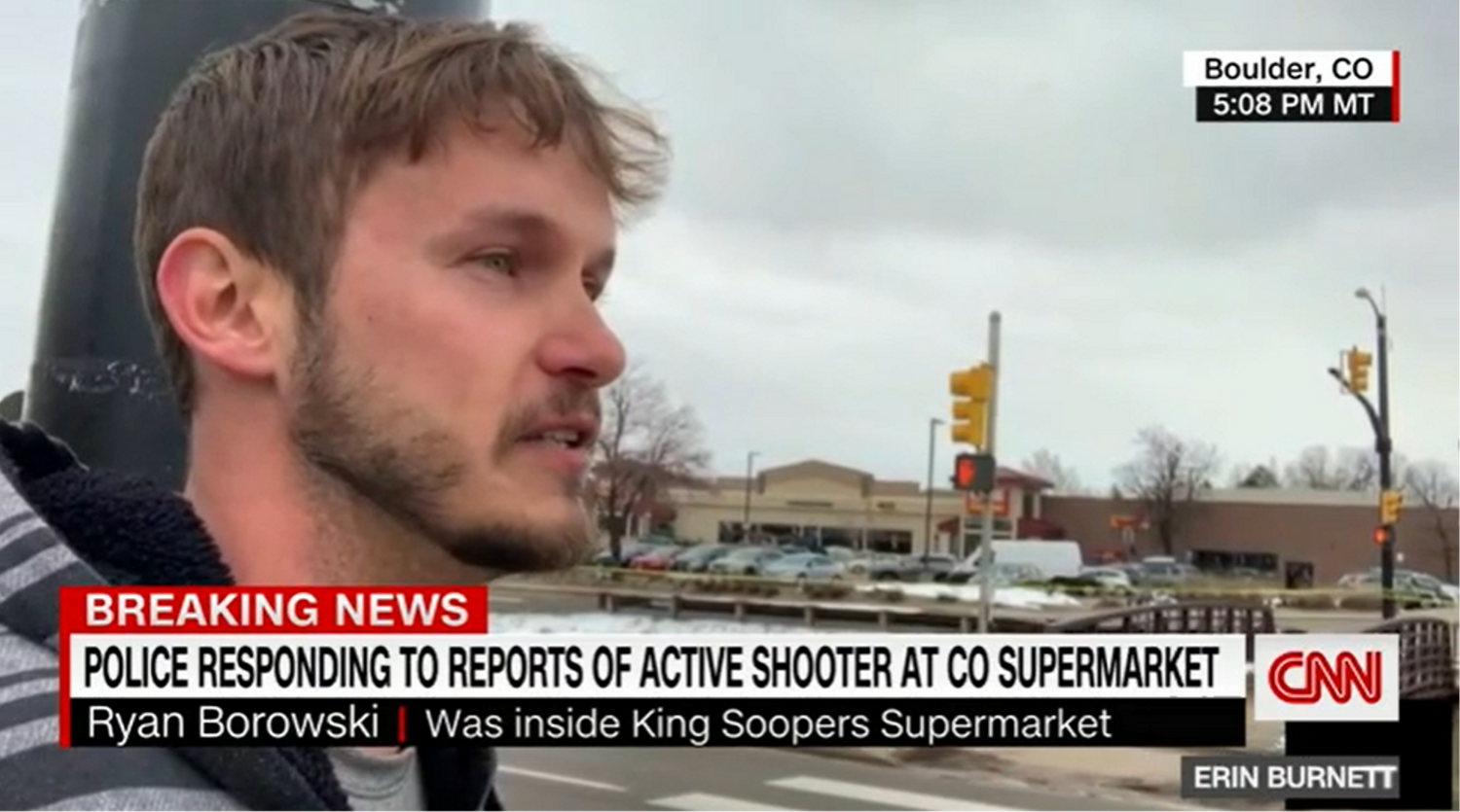 Ryan Borowski war im Supermarkt drin, als die Schüsse fielen.