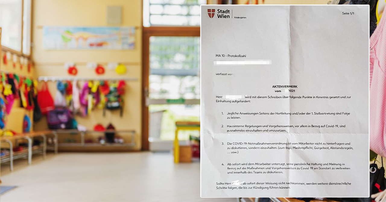 Dem Mitarbeiter wurde klar verboten, über die Corona-Maßnahmen zu sprechen