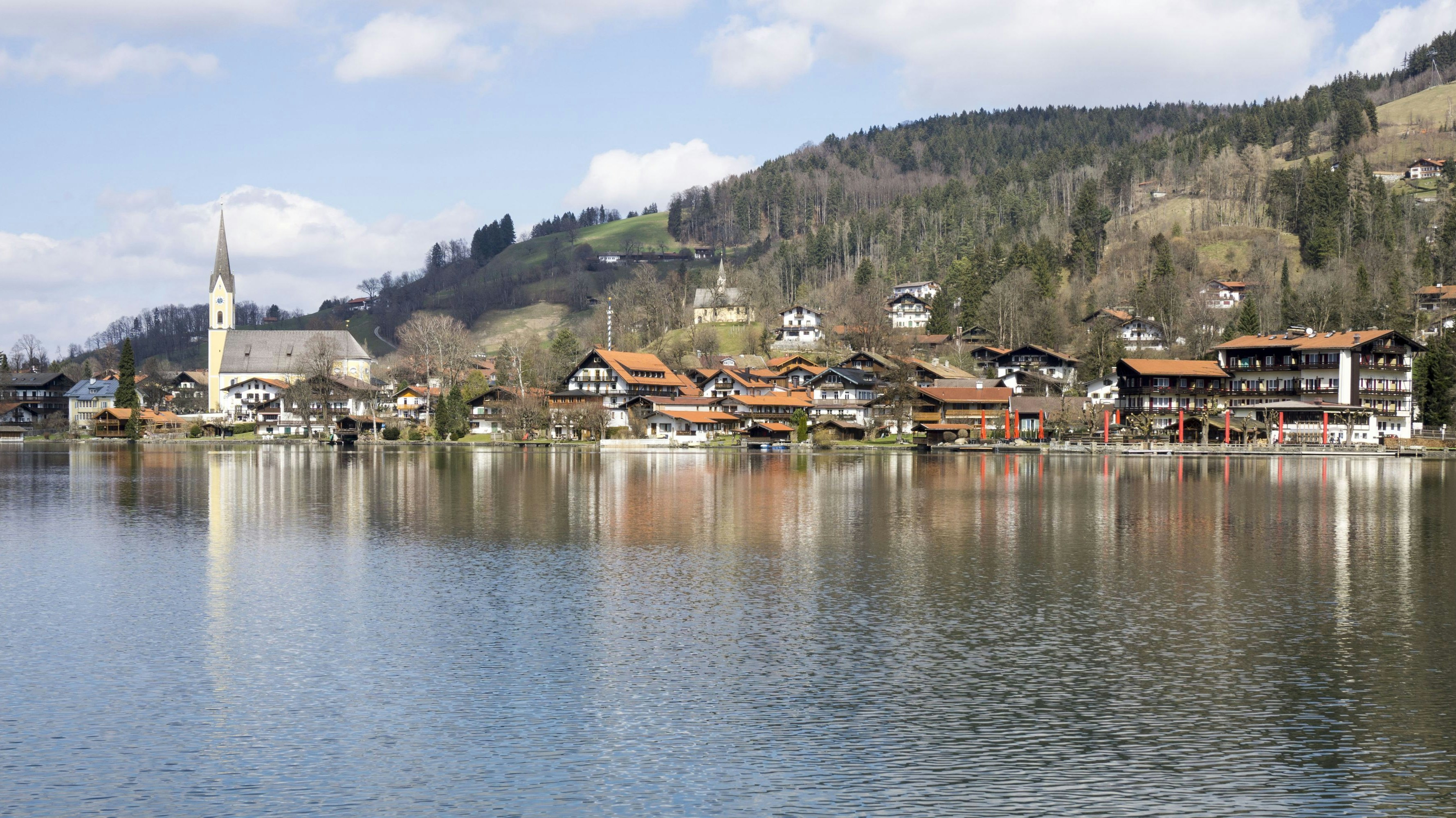Die Gemeinde Schliersee am Schliersee in Oberbayern