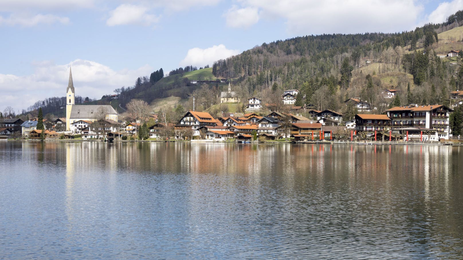 Die Gemeinde Schliersee am Schliersee in Oberbayern