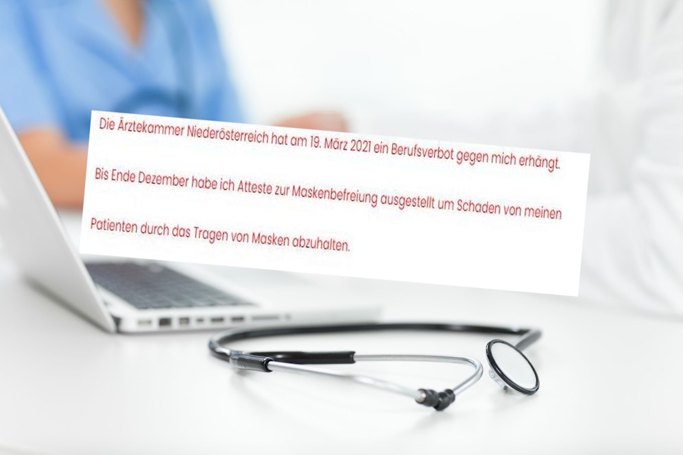 Der Arzt informierte seine Patienten auch auf der Homepage der Ordination.