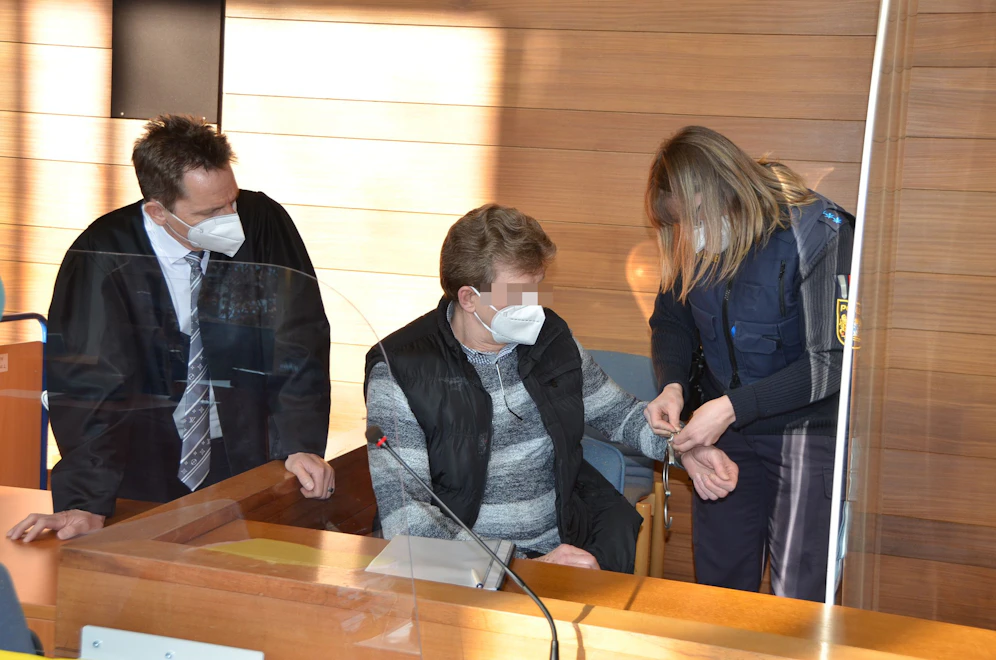Der Angeklagte im Schwurgericht Traunstein