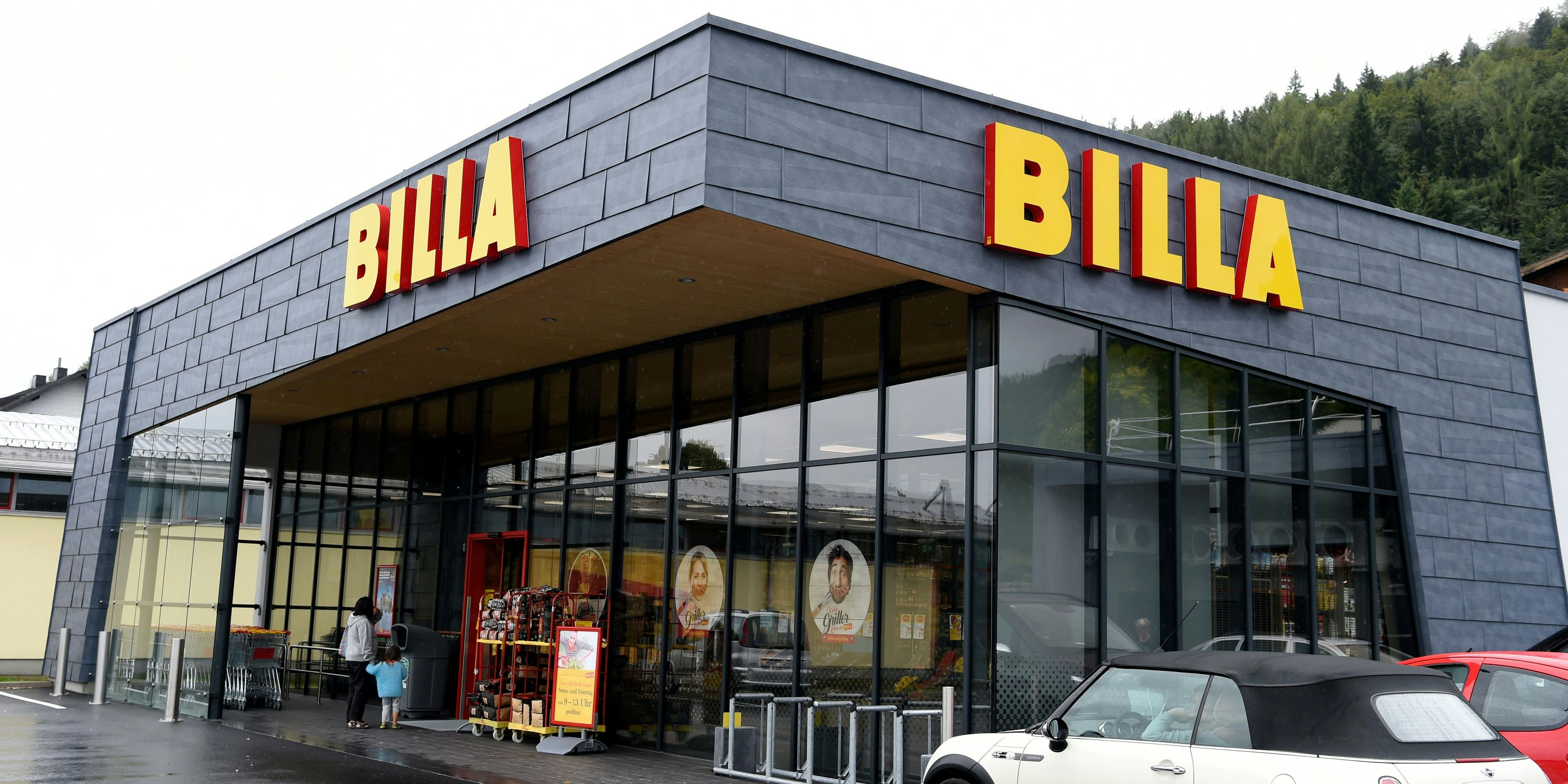 Eine Billa-Filiale von außen. Symbolbild