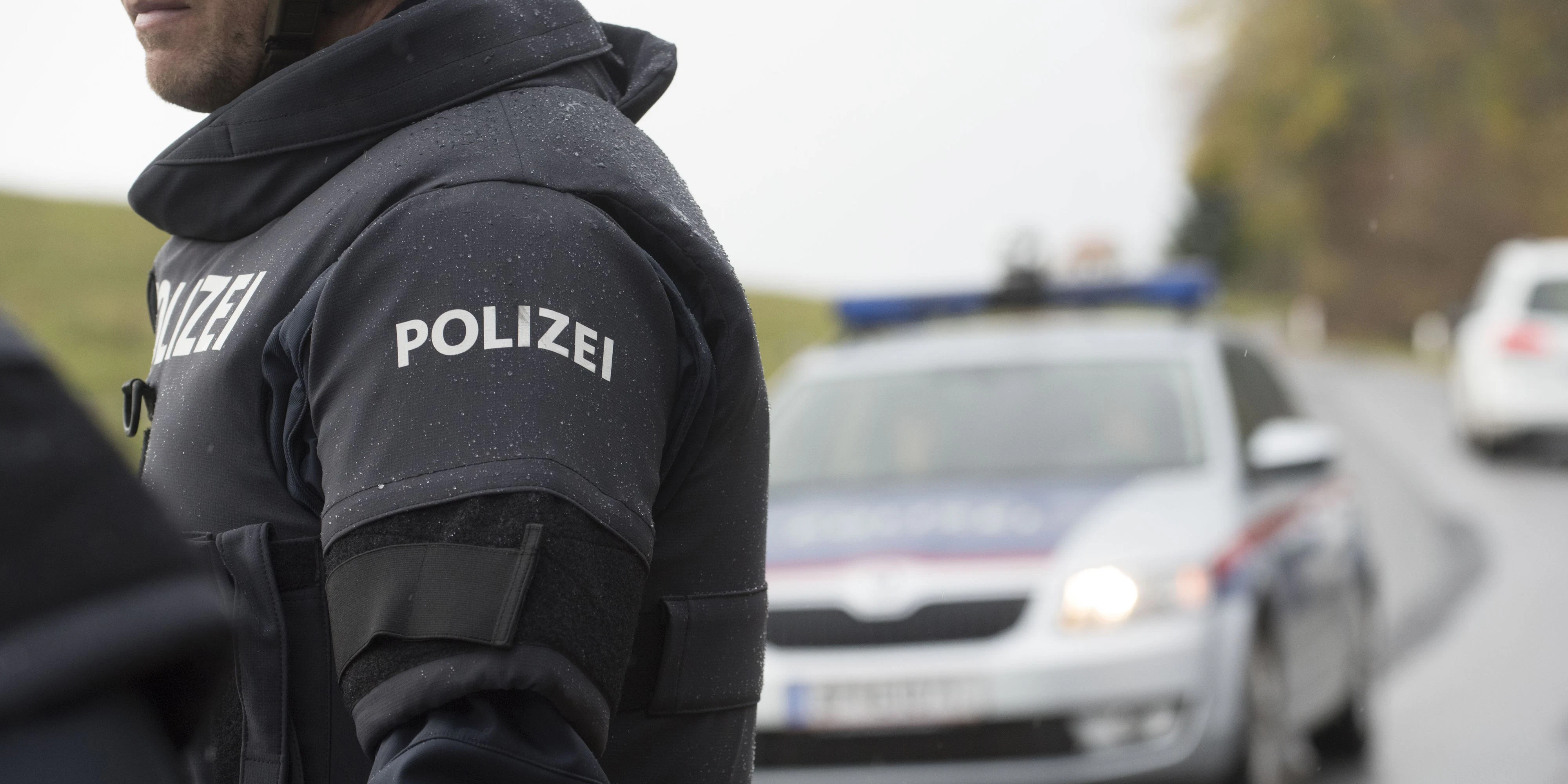 Polizei am Schauplatz einer Schießerei nahe Graz. Symbolbild