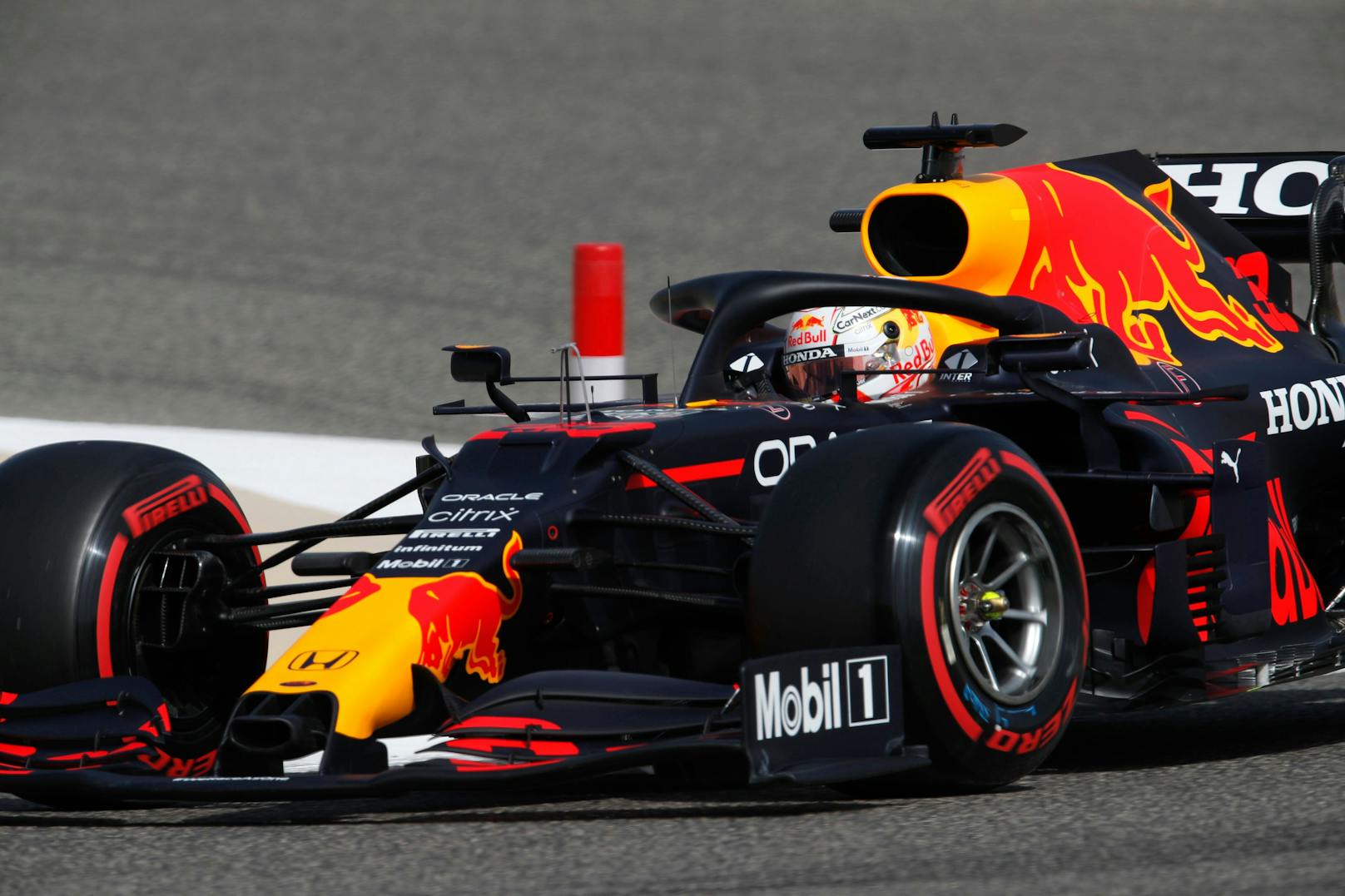 Max Verstappen in Bahrain. 