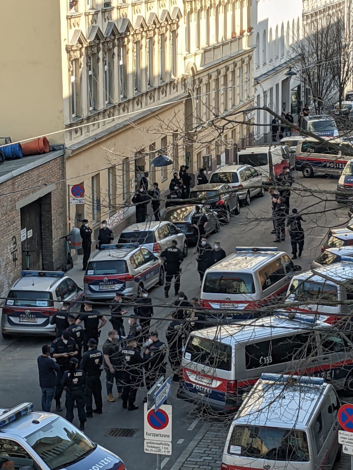Polizei-Einsatz in der Preysinggasse (Rudolfsheim-Fünfhaus)